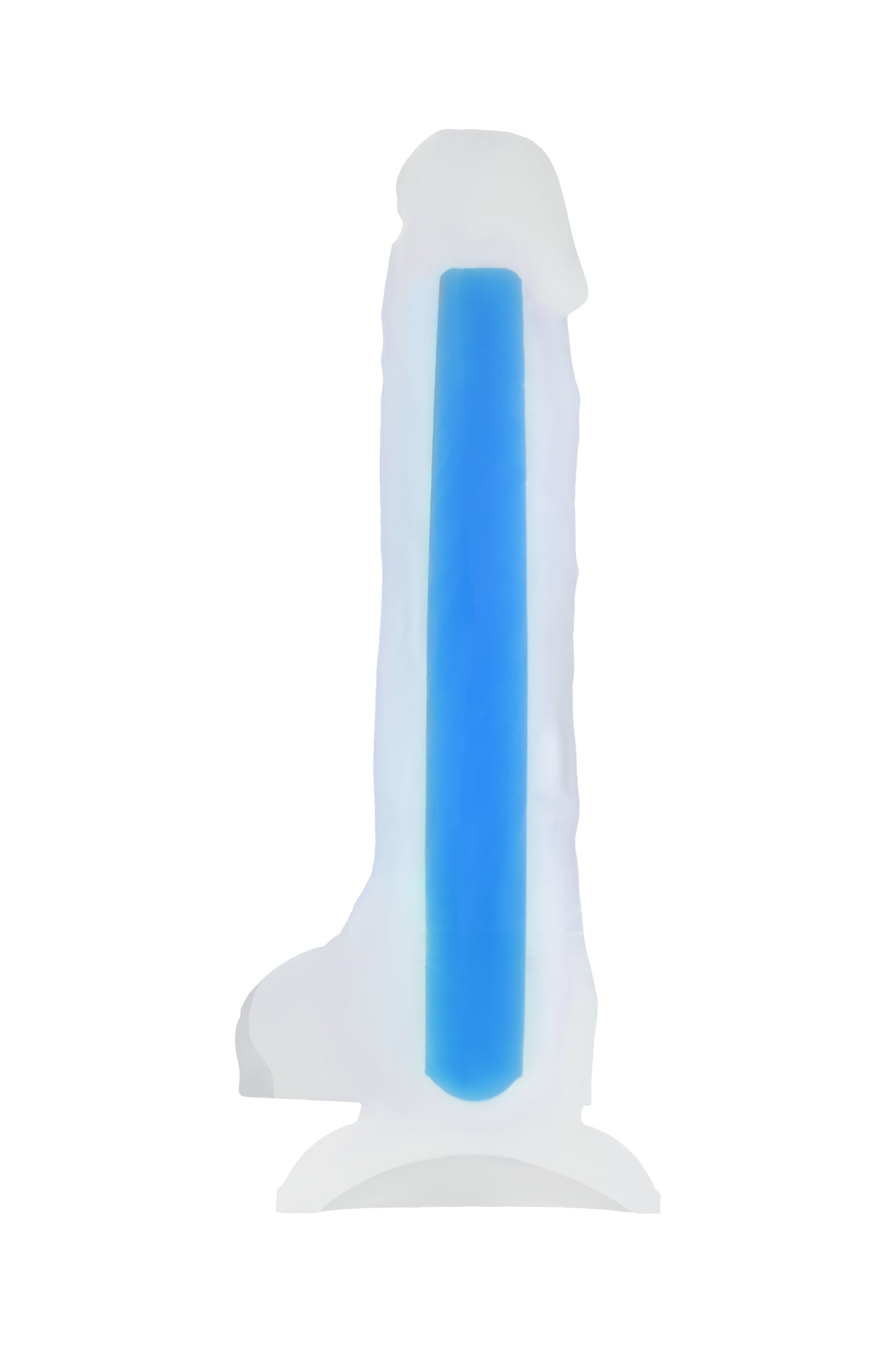 Beyond by Toyfa Steve Glow Gece Parlayan Dildo, Silikon, Şeffaf, 20 cm - Görsel 2
