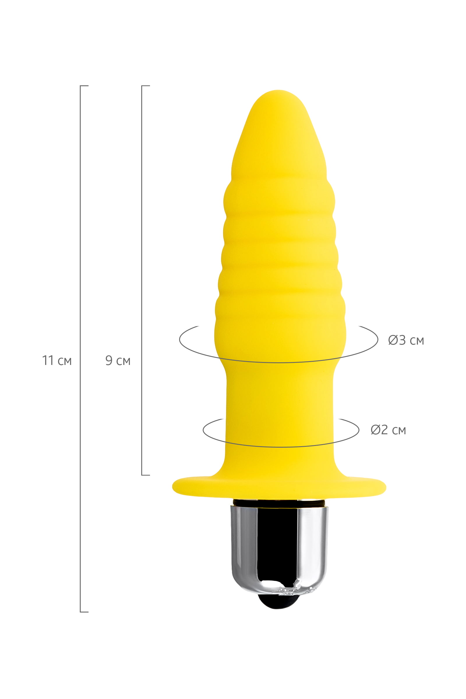 ToDo by Toyfa Lancy Anal Plug, silikon, sarı, 11 cm - Görsel 8
