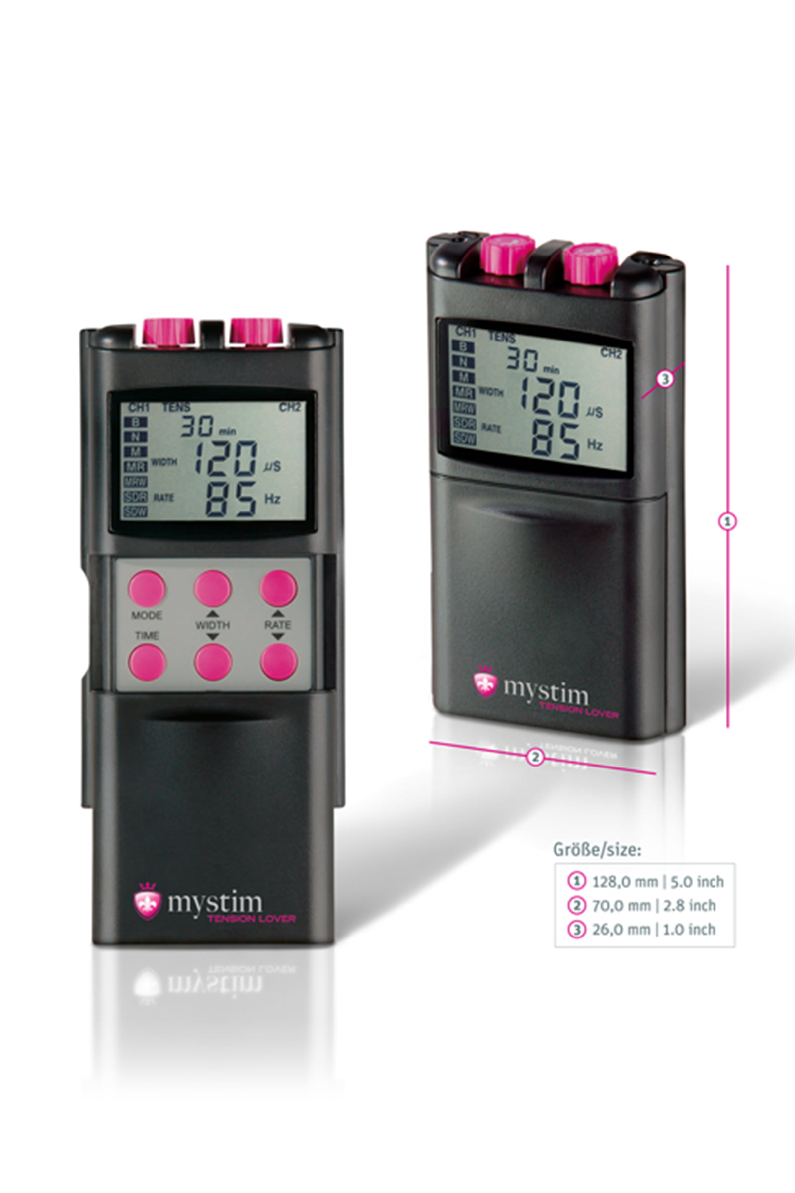 Mystim Tension Lover Digital Dürtü Elektrotlar, 7 Program, siyah - Görsel 5