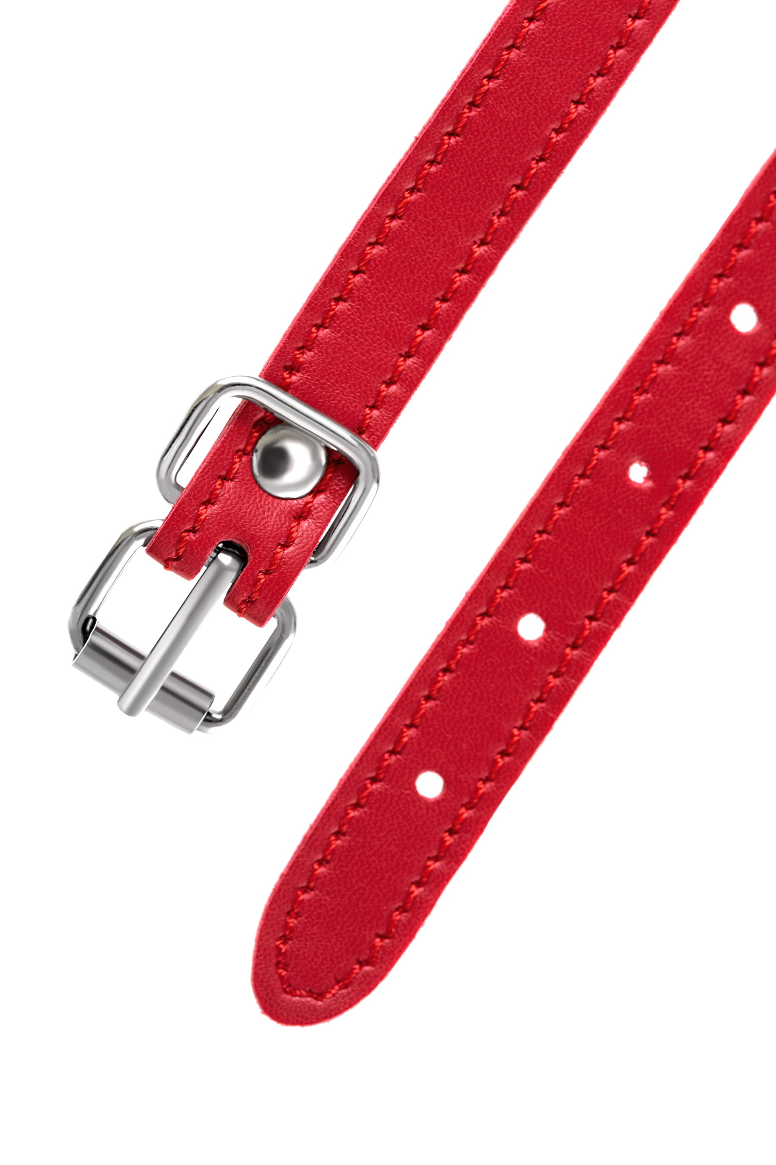Anonymo BDSM Maske, PU deri, kırmızı, 65 cm - Görsel 8