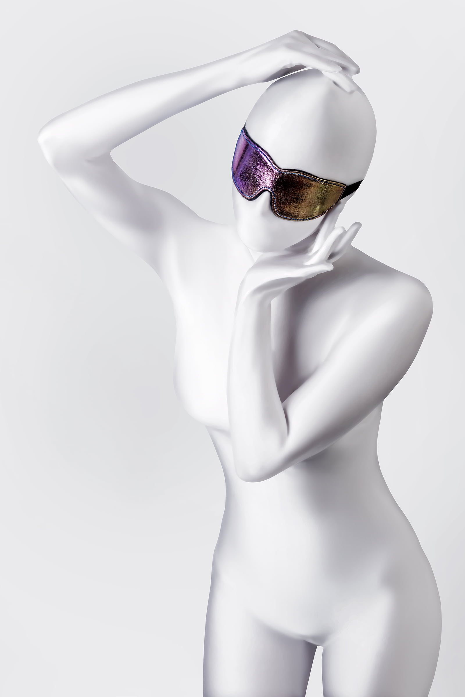 Anonymo BDSM Maske #0201, PVC, baskılı, 27,5 cm - Görsel 3