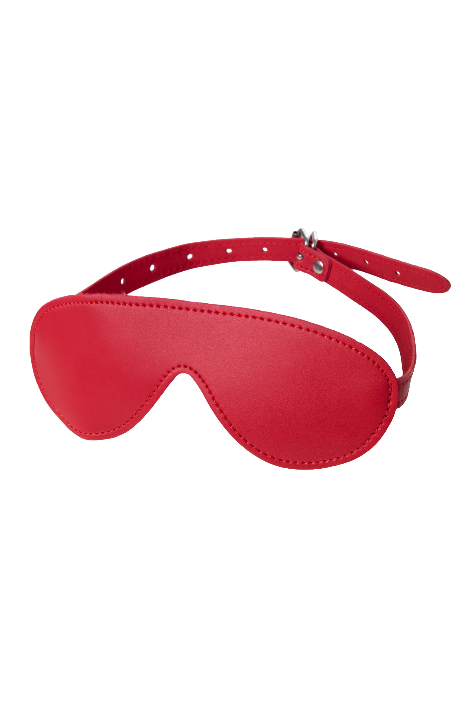Anonymo BDSM Maske, PU deri, kırmızı, 65 cm - Görsel 4