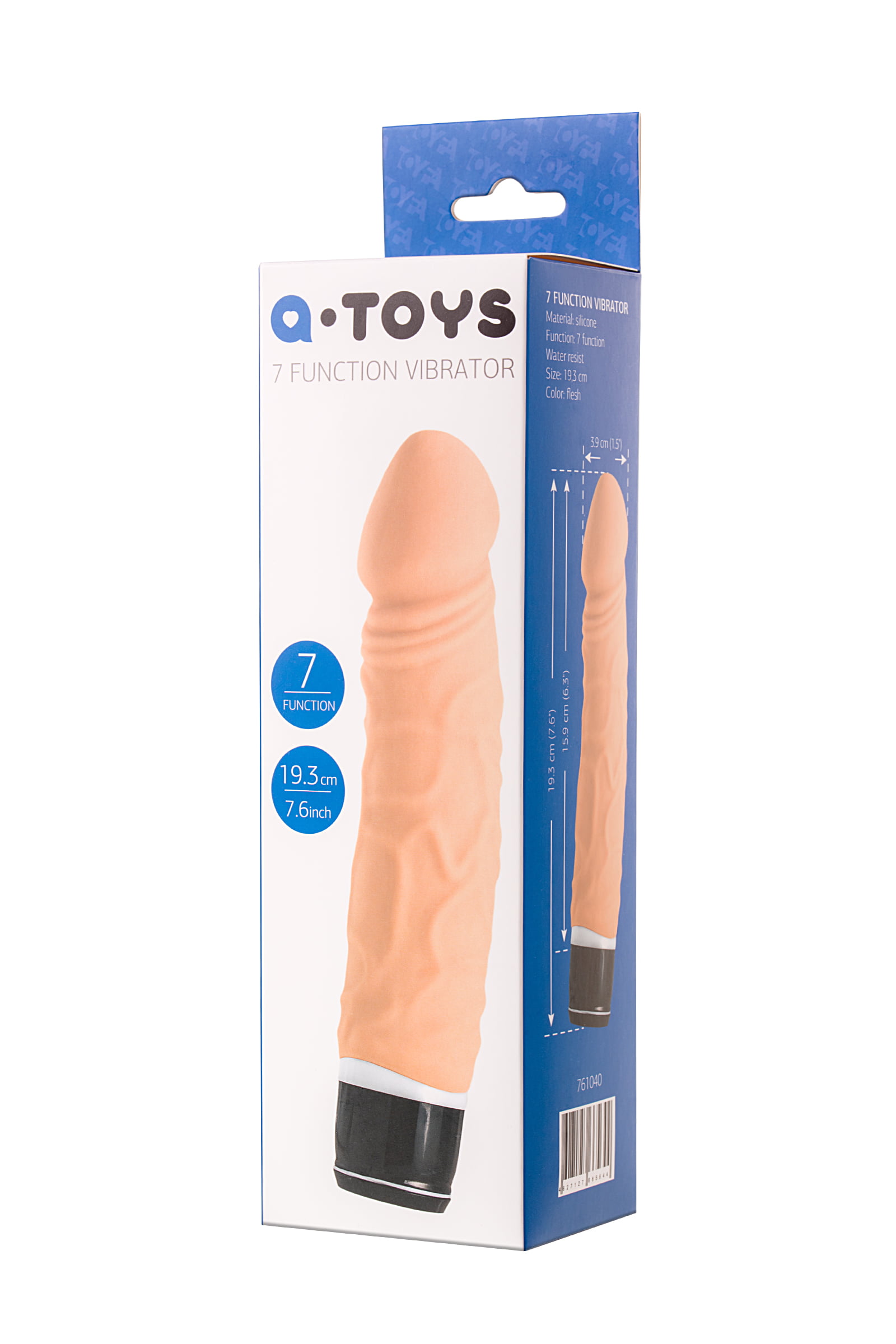 A-Toys by TOYFA Bolv Realistik Vibratör, Silikon, Ten, 19,3 cm - Görsel 6