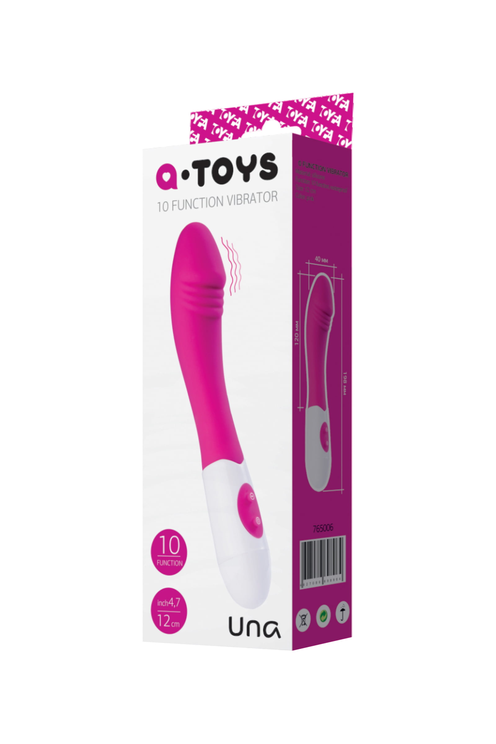 A-Toys by TOYFA Una Vibratör, silikon, pembe, 19,8 cm - Görsel 3