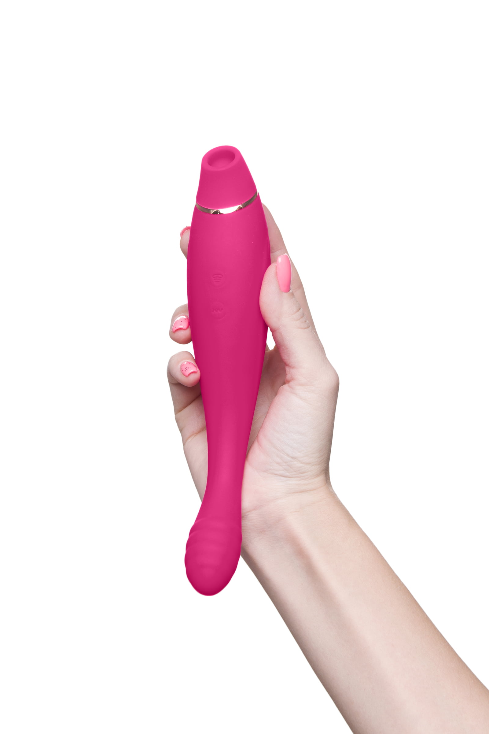 JOS Danvi Vakum Dalgası Vibratör, Silikon, Pembe, 21,5 cm - Görsel 7