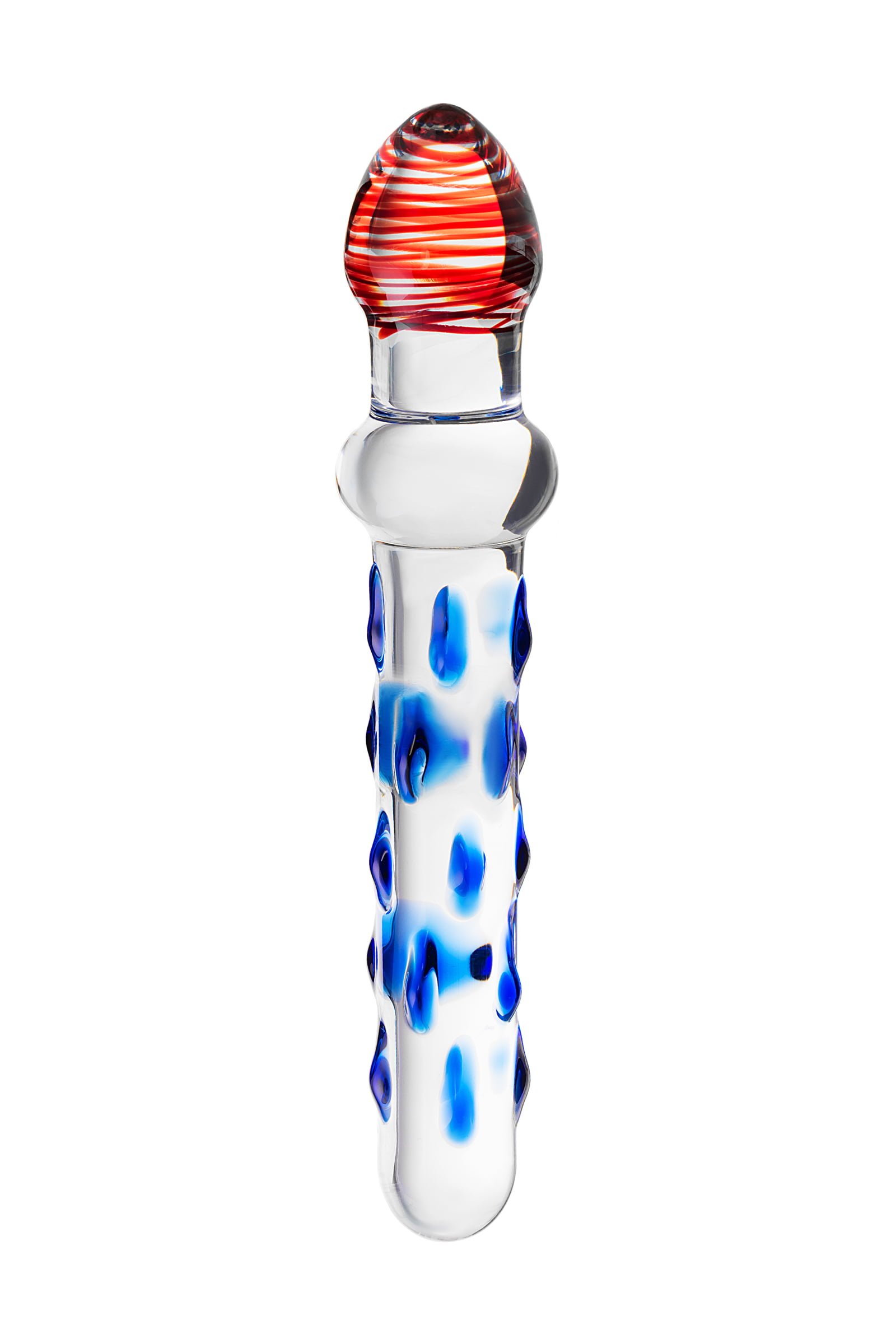 Sexus Glass Çift Taraflı Cam Dildo, Şeffaf, 20 cm - Görsel 2