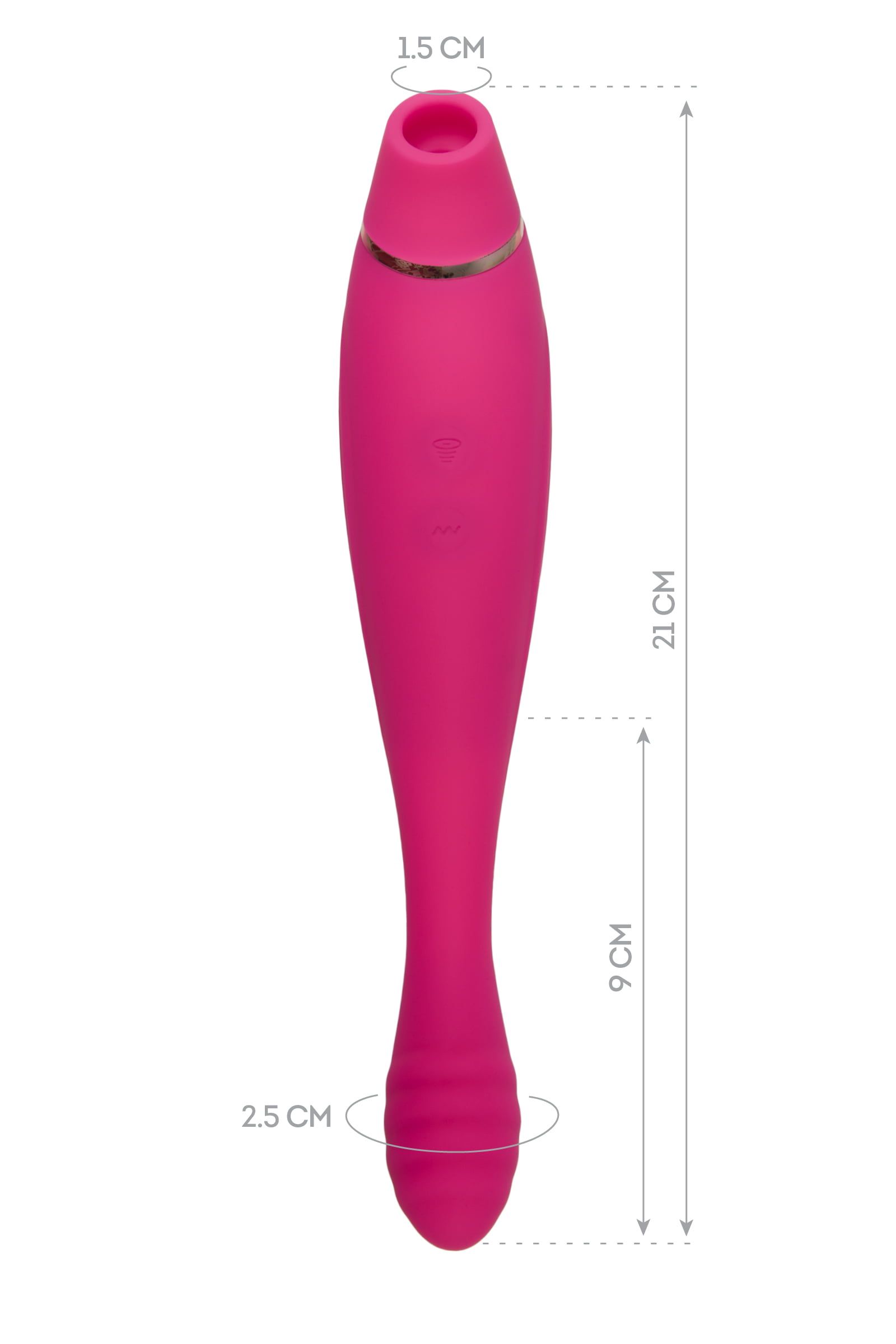 JOS Danvi Vakum Dalgası Vibratör, Silikon, Pembe, 21,5 cm - Görsel 6
