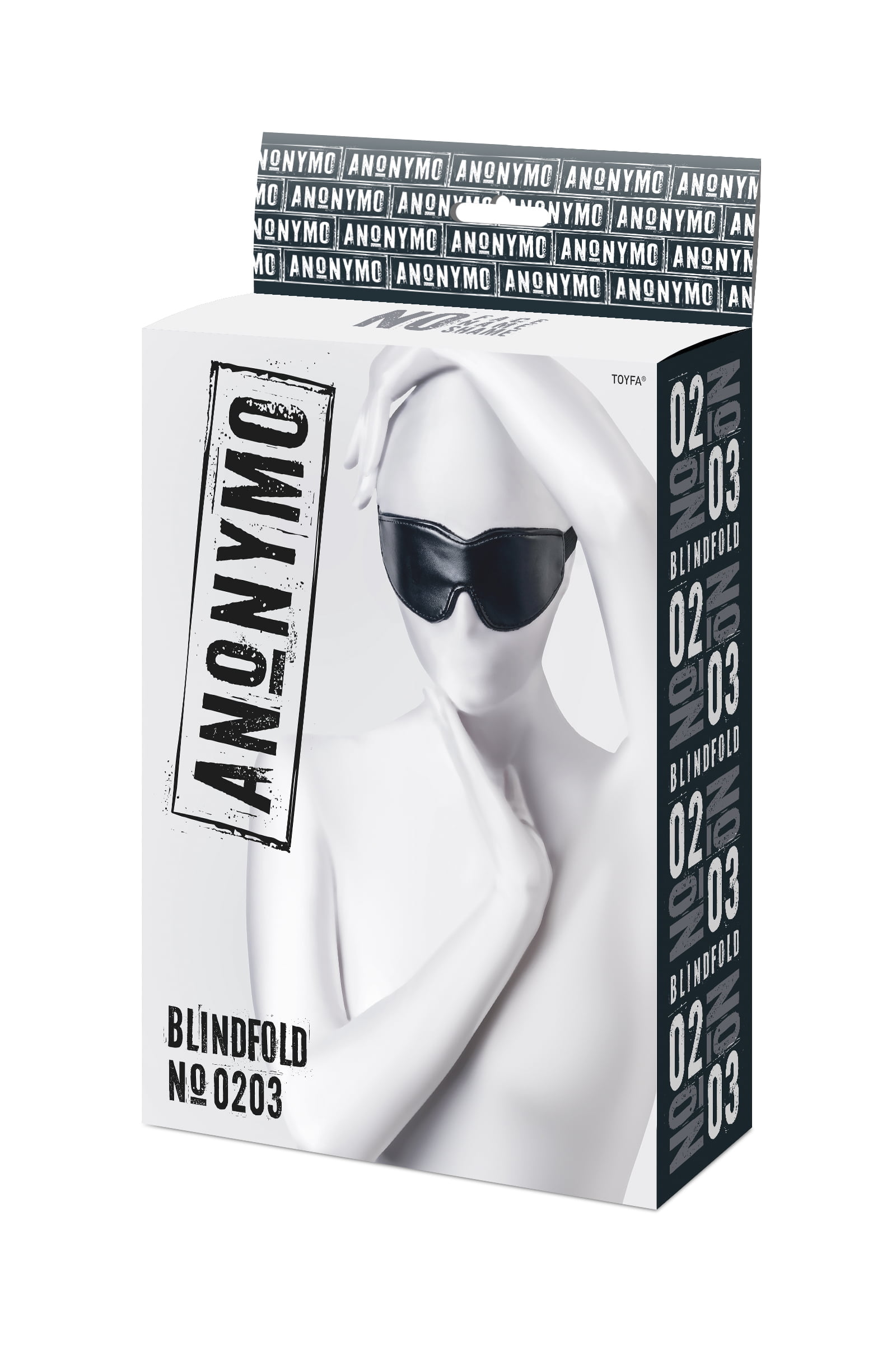 Anonymo BDSM Maske , PU deri, siyah, 26,5 cm - Görsel 9