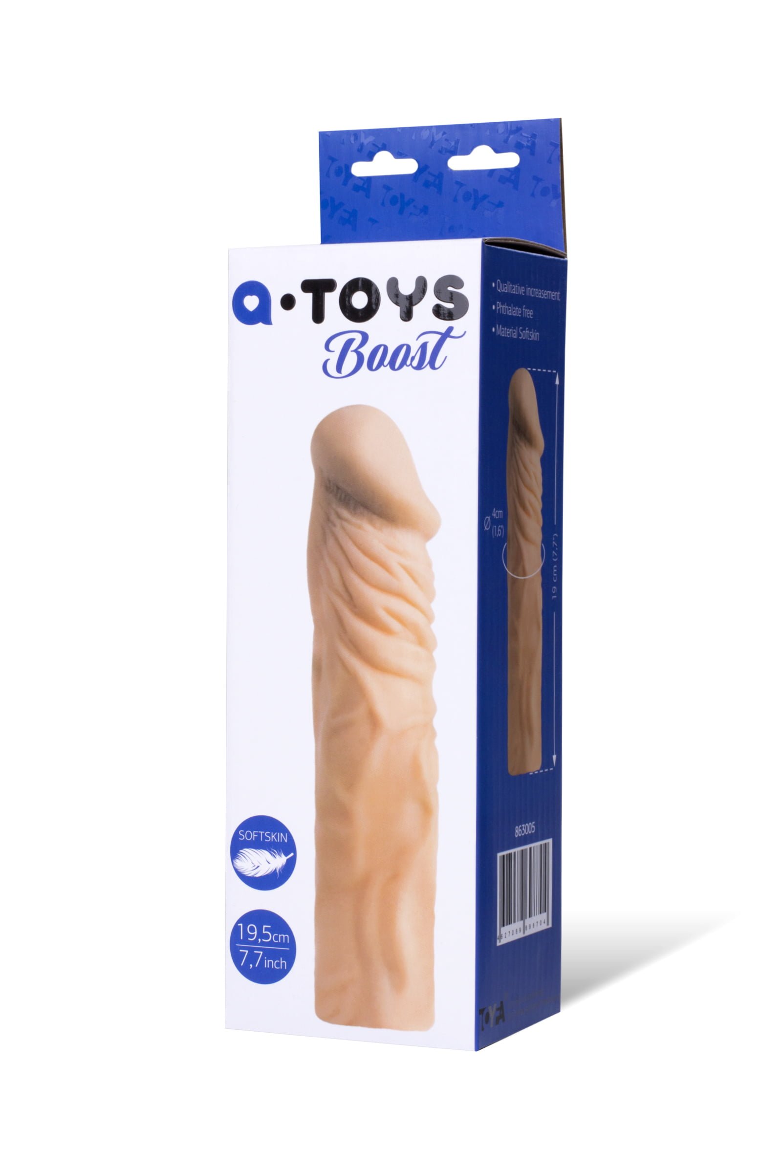 A-Toys by TOYFA Penis Klıfı ,SoftSkin, Ten, 19,5 cm - Görsel 3