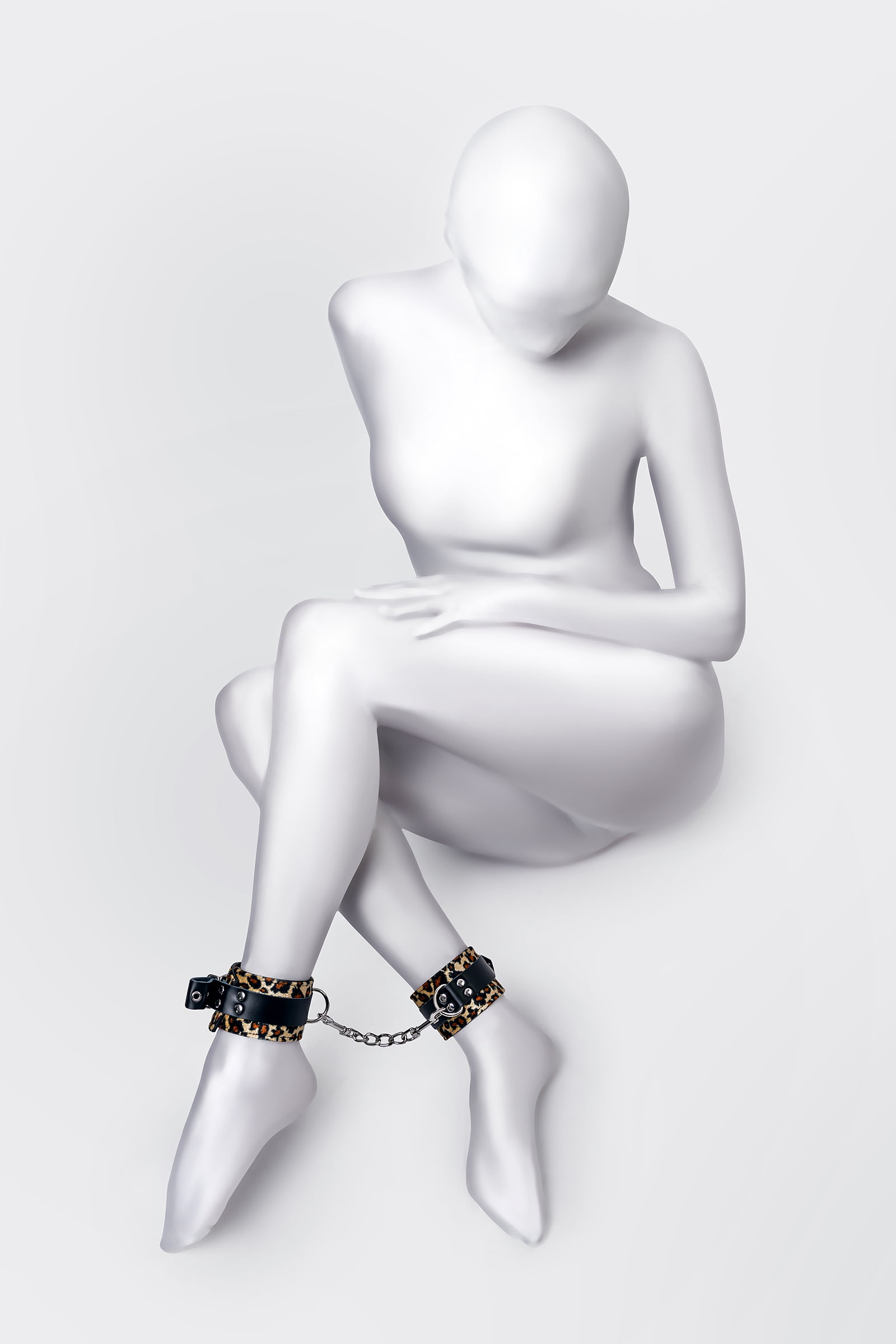 Anonymo BDSM Ayak Kelepçe #0152, PU deri, baskılı, 27 cm - Görsel 3
