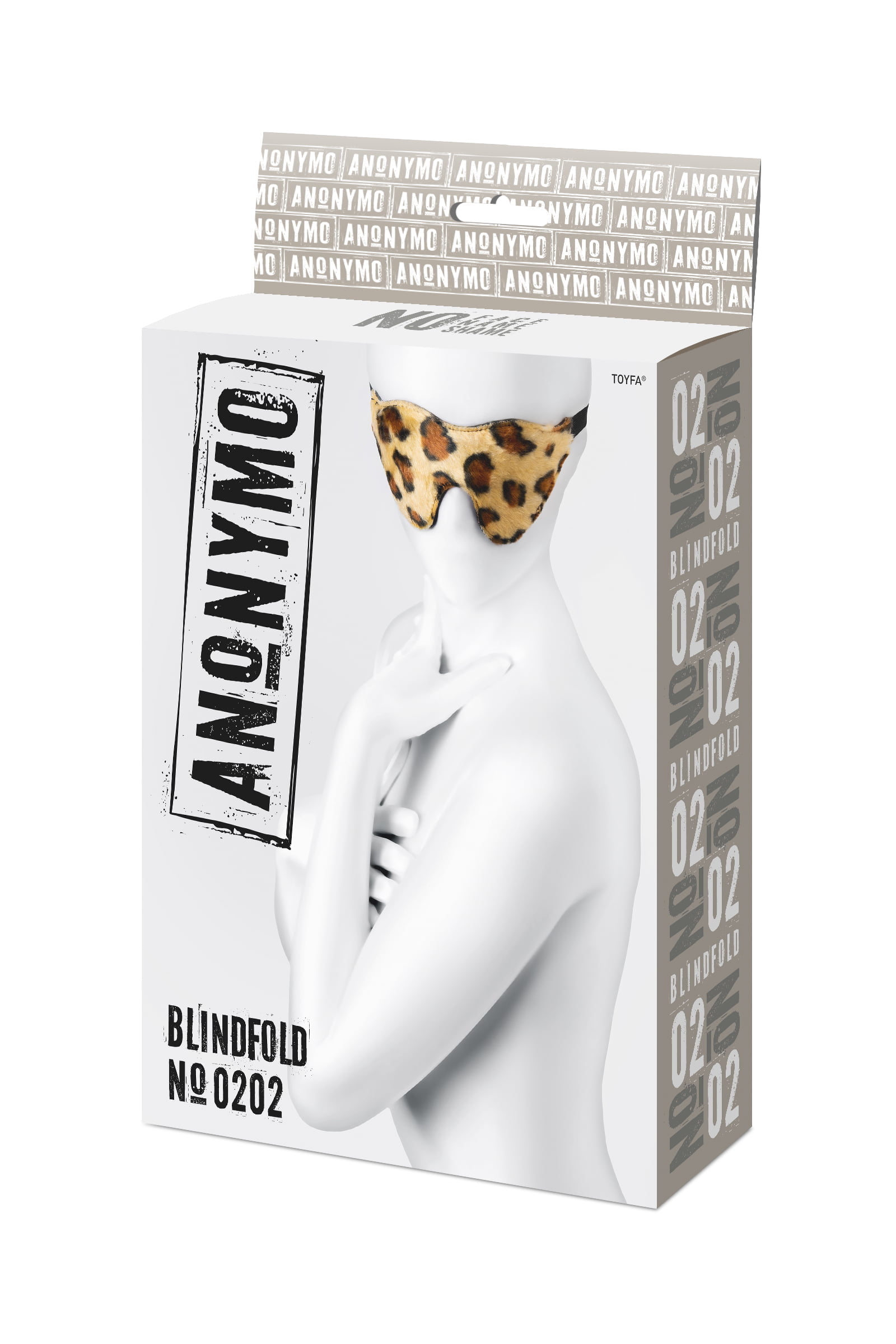 Anonymo BDSM Maske #0202, PU deri, baskılı, 26 cm - Görsel 10