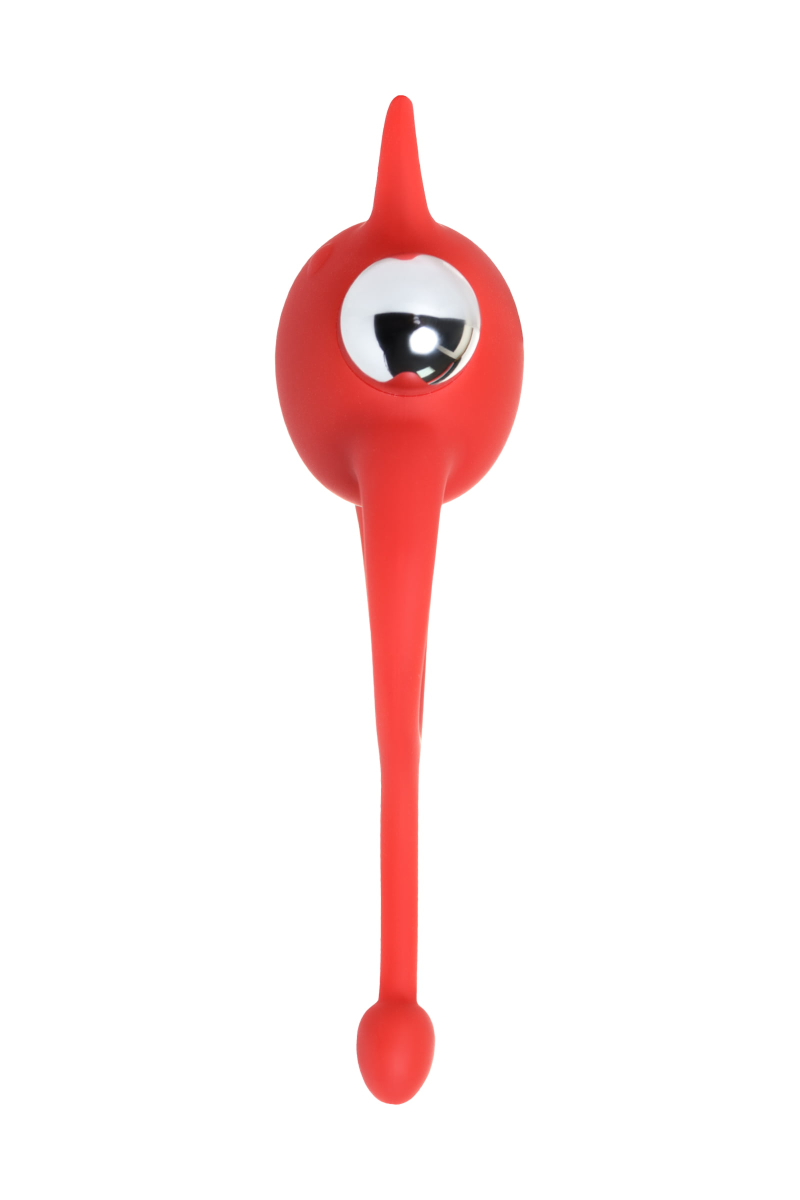 JOS NİCK Kuyruklu Penis Halkası, silikon, kırmızı, 13,5 cm - Görsel 4