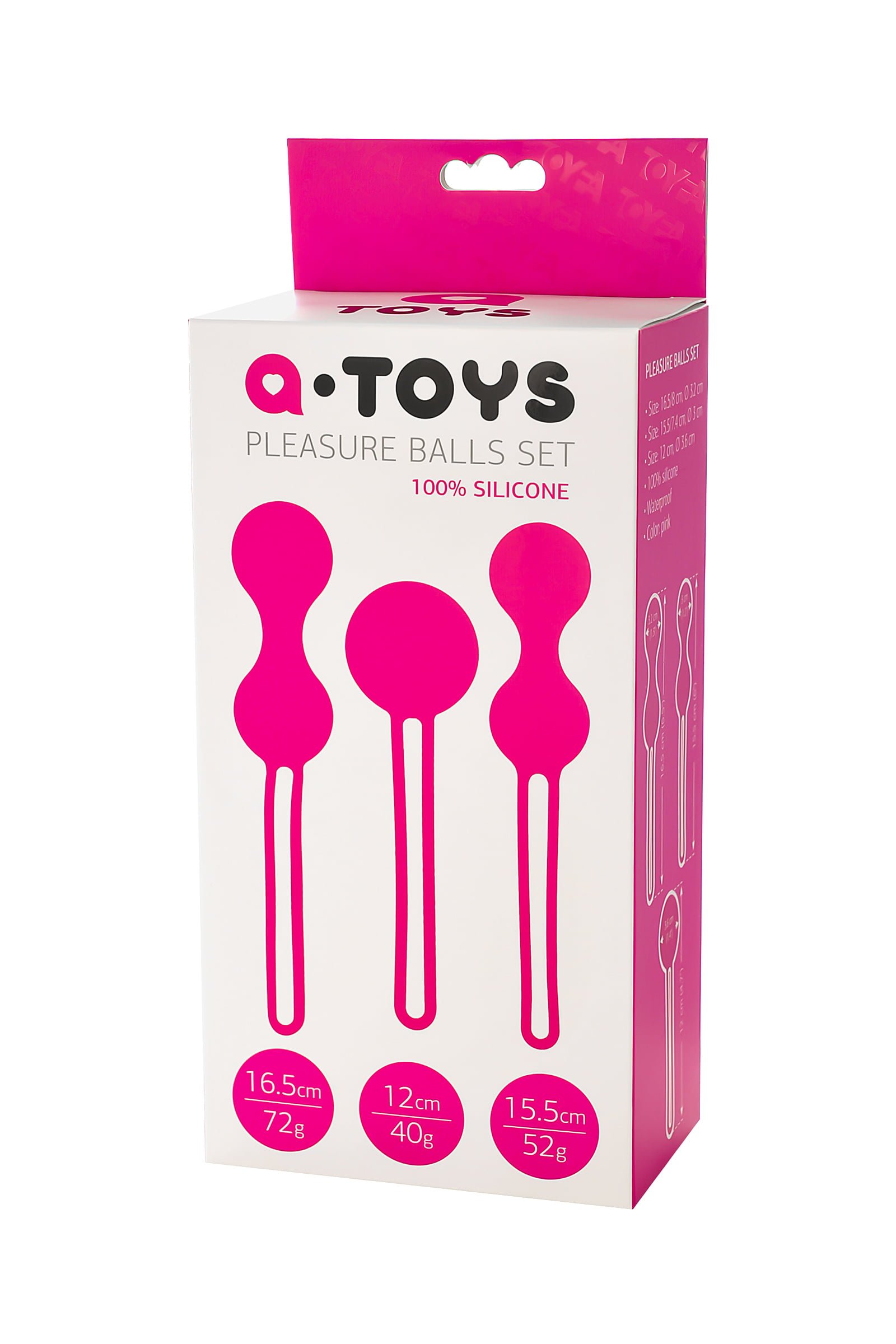A-Toys by TOYFA Redvil Vajinal Top Seti, silikon, pembe, 16,5 cm - Görsel 8
