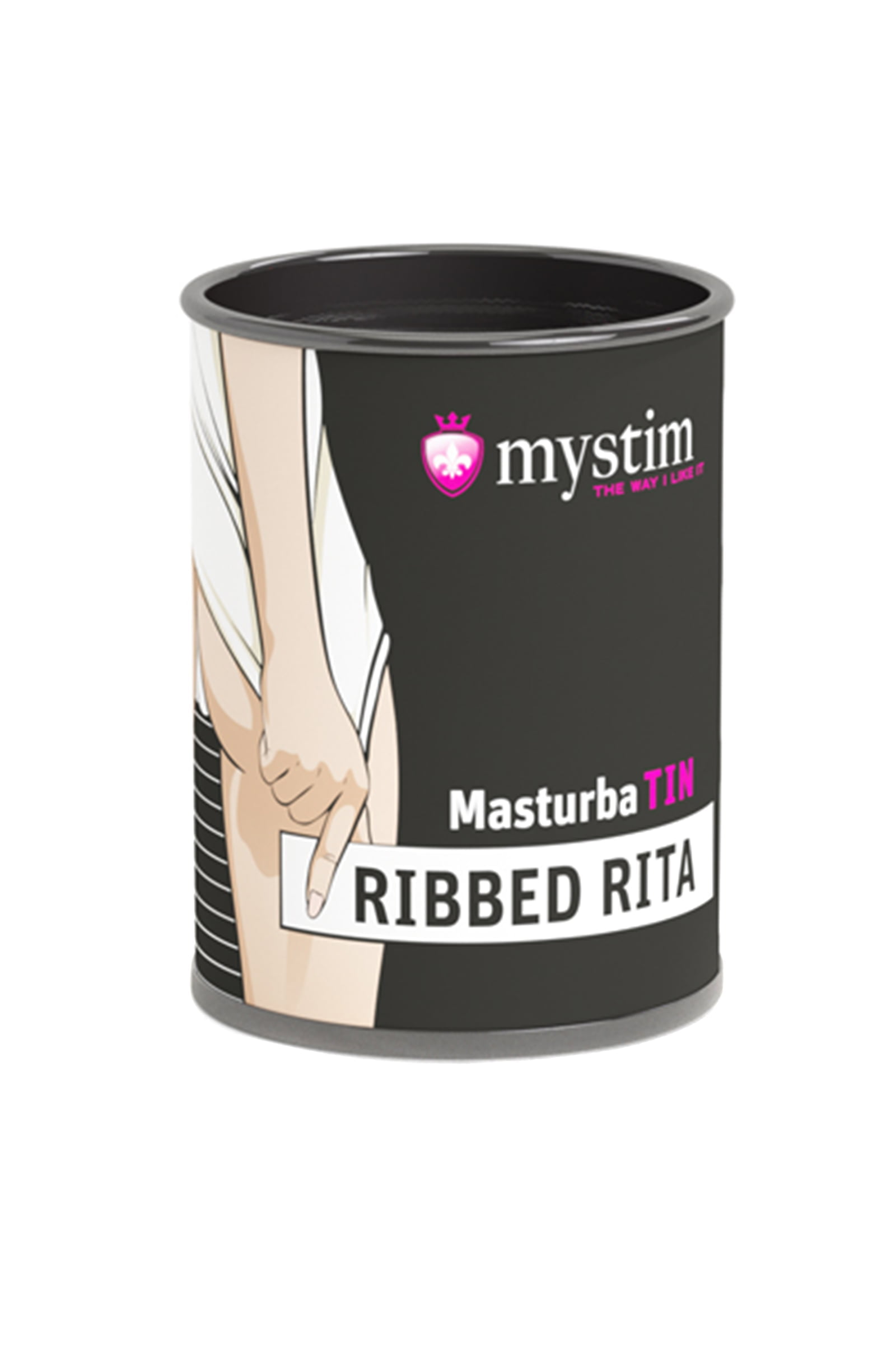 Mystim Masturbatin Ribbed Ritay Masturbatör, TPE, beyaz, 4,5 cm - Görsel 3