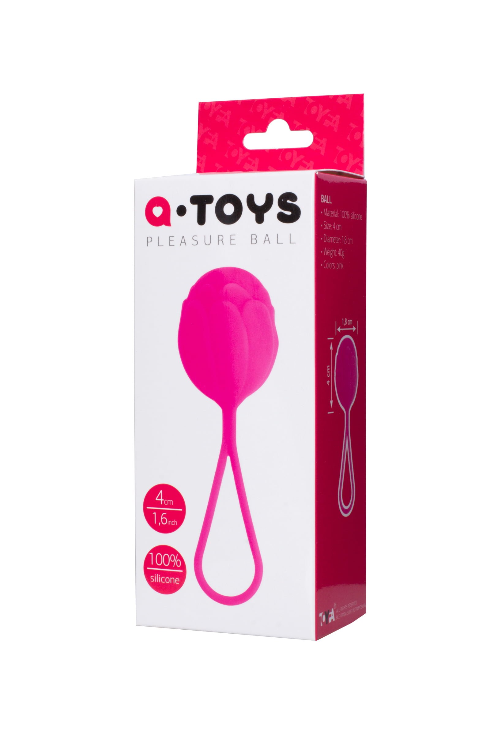 A-Toys by TOYFA Rosi Vajinal Topları, silikon, pembe, 10,5 cm - Görsel 3