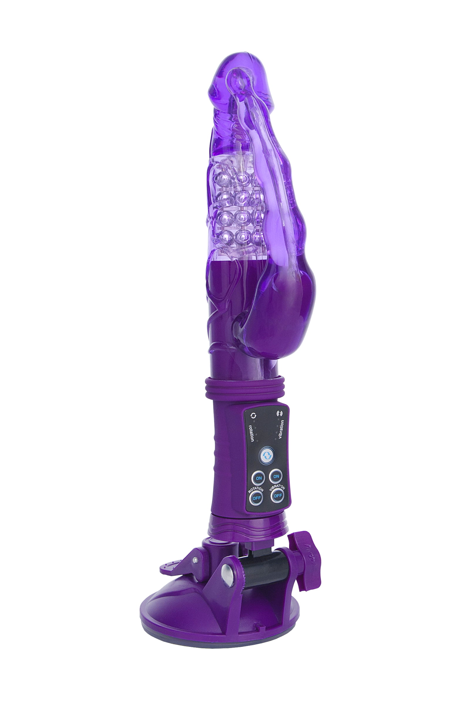 A-Toys by TOYFA Anal-Vajinal Vantuzlu Vibratör, mor, 22 cm - Görsel 7