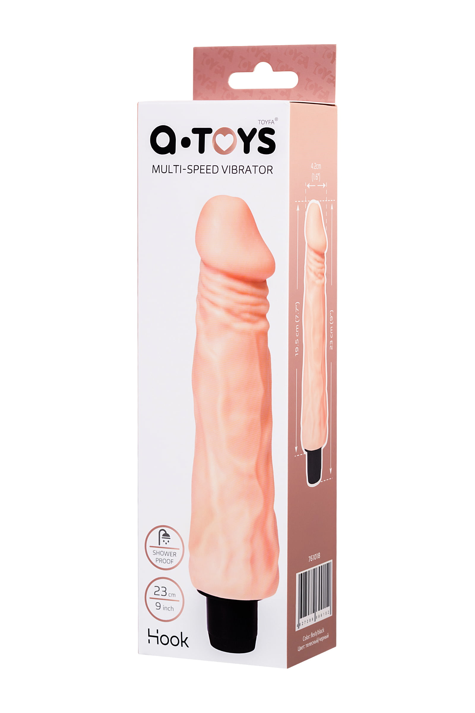 A-Toys by TOYFA Hook Realistik Dildo, TPE, Ten , 23 cm - Görsel 3