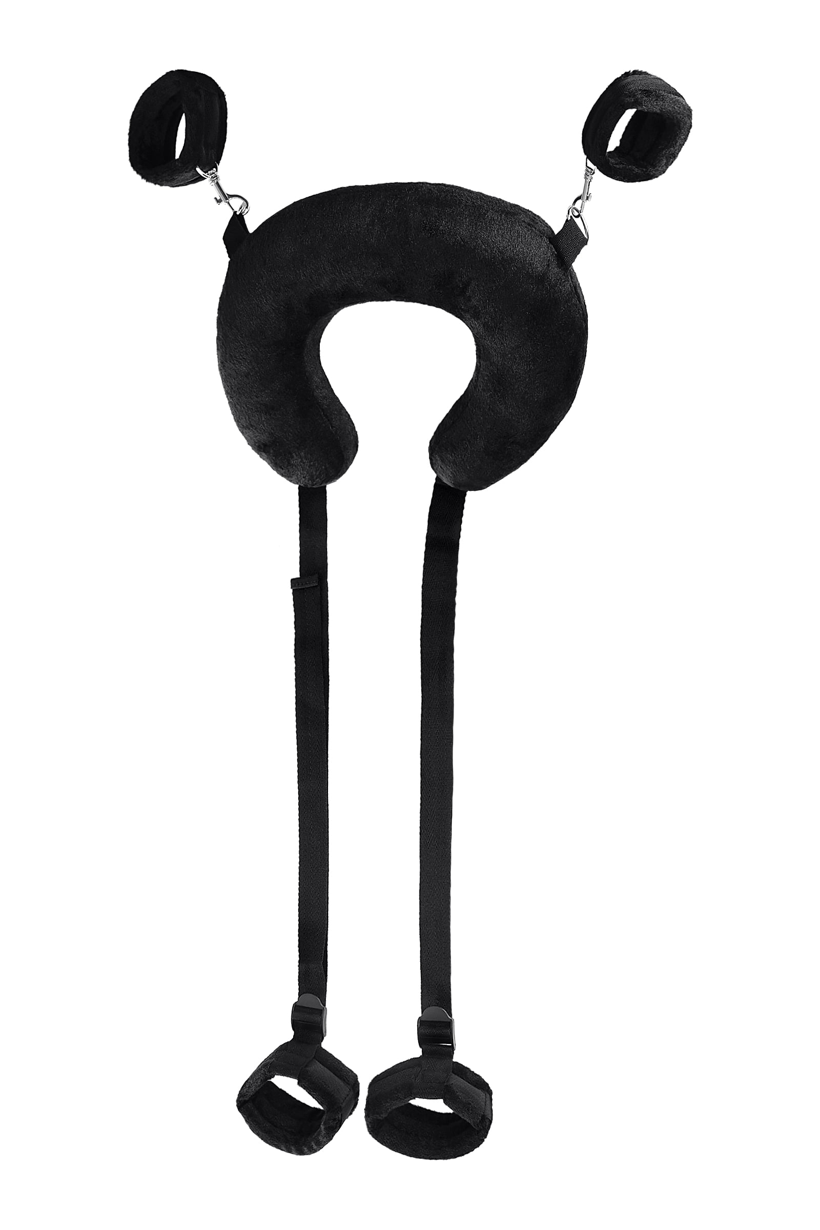 Anonymo BDSM sabitleme kemeri #0701 yastıklı, kadife, siyah, 127 cm - Görsel 4