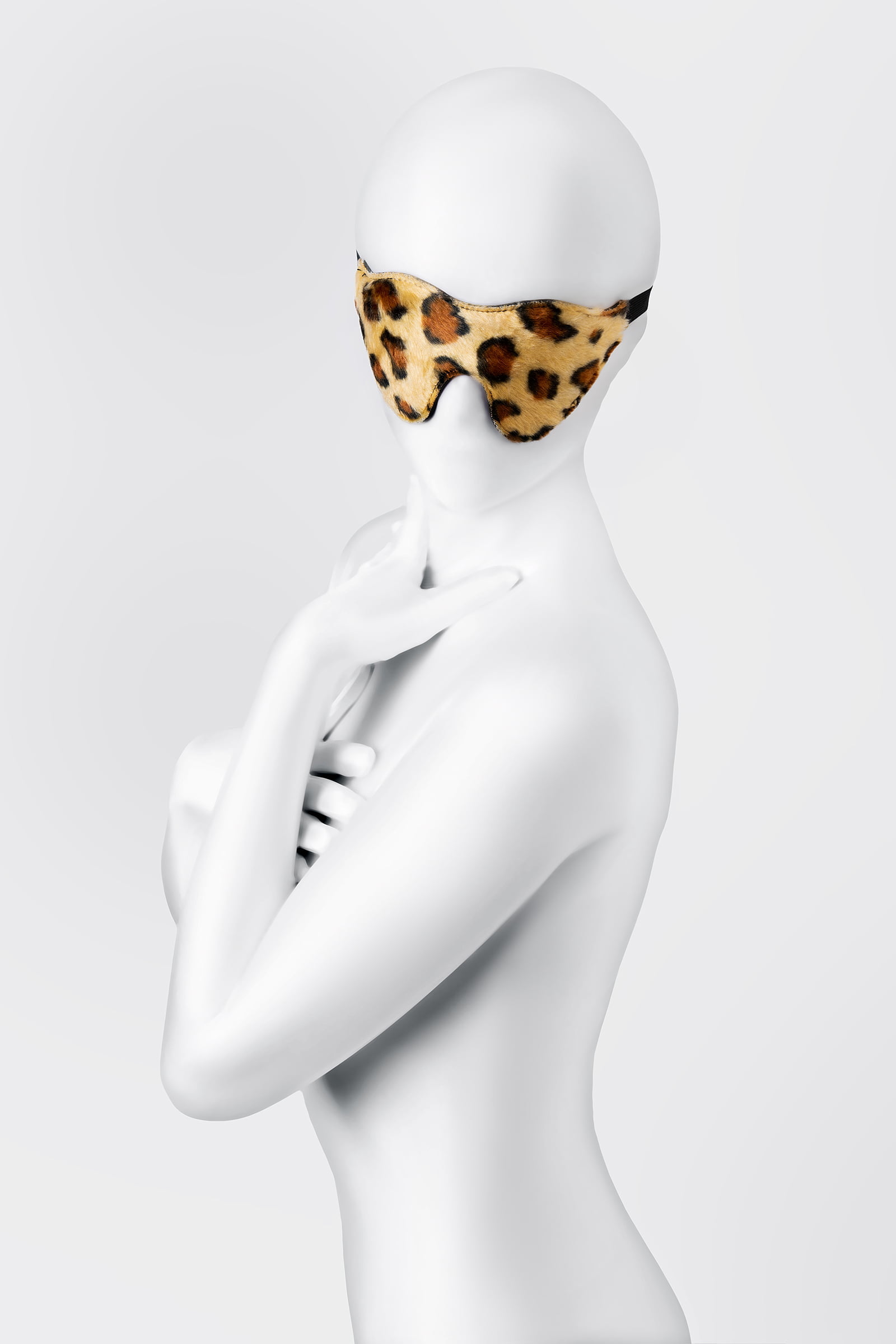 Anonymo BDSM Maske #0202, PU deri, baskılı, 26 cm - Görsel 2