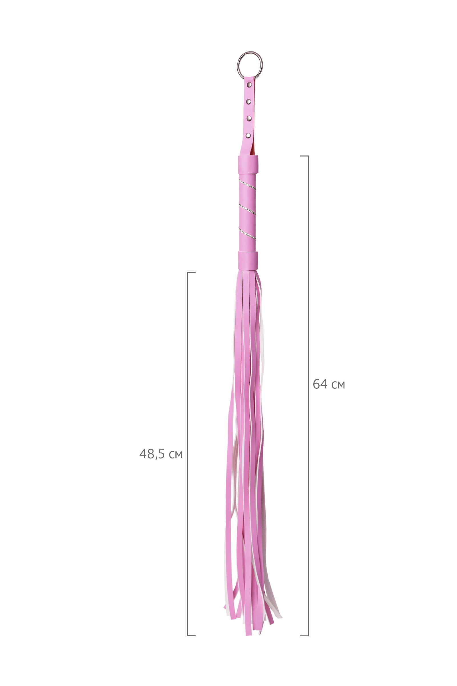 Anonymo Deri Kırbaç #0006, PU deri, pembe, 64 cm - Görsel 6