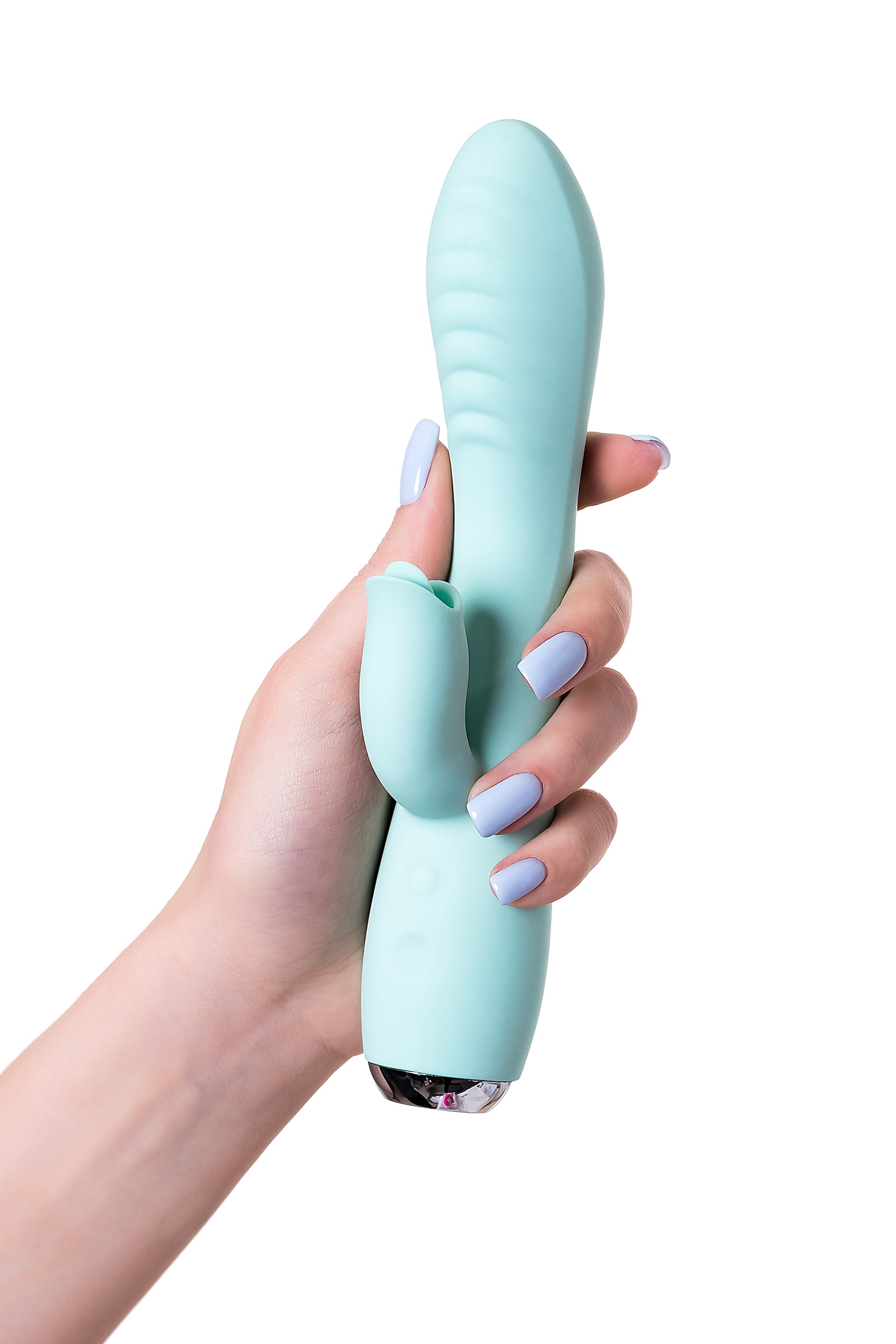 JOS MİLO Klitoral Uyarıcı ve Dilli Vibratör, Silikon, Cam Göbeği, 20 cm - Görsel 6