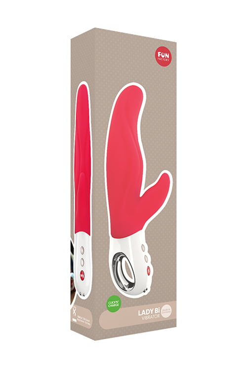 Fun Factory LADY Bİ Vibratör, silikon, kırmızı, 22 cm - Görsel 5