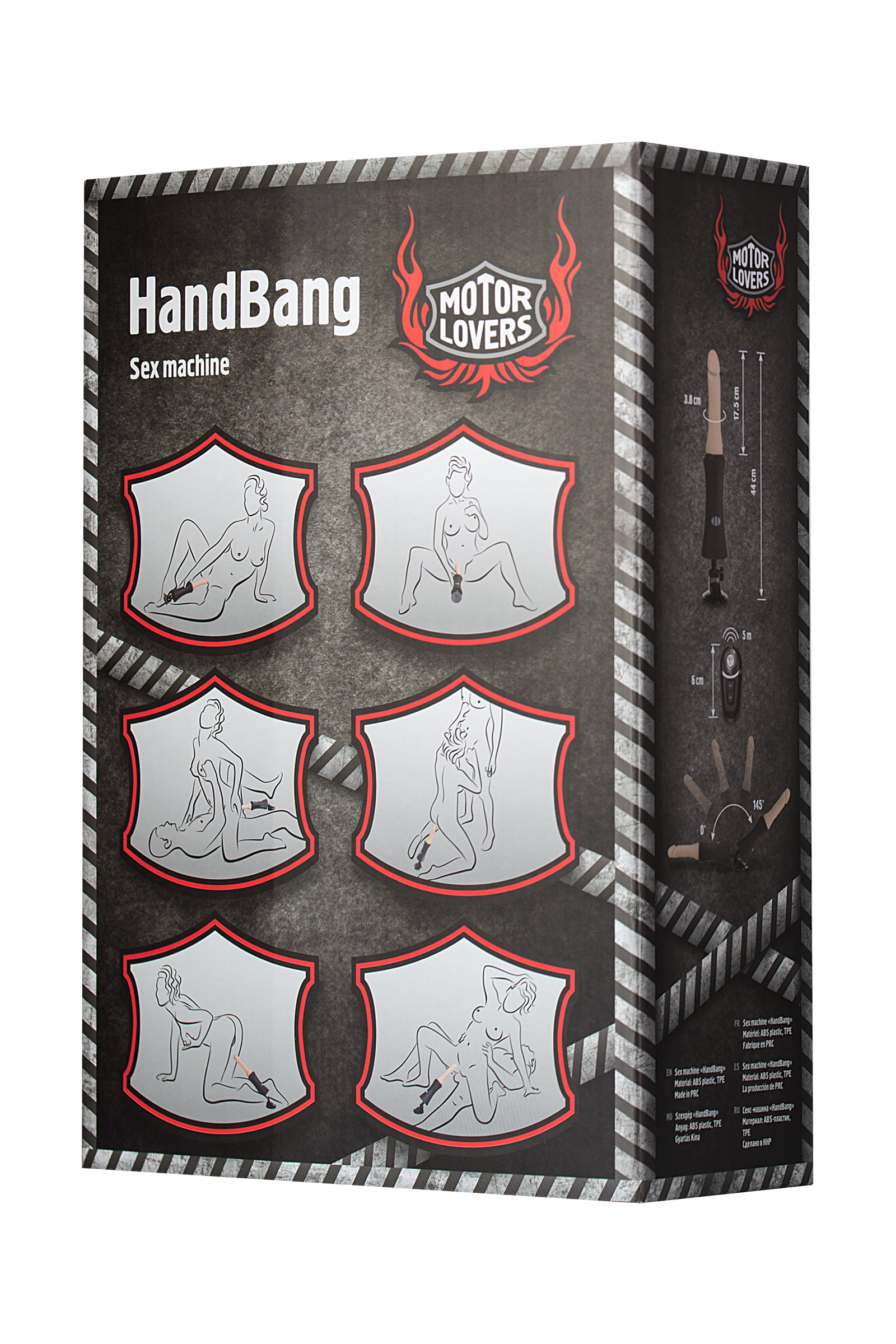 MotorLovers Seks Makinesi HandBang, ABS, siyah, 44 cm - Görsel 7