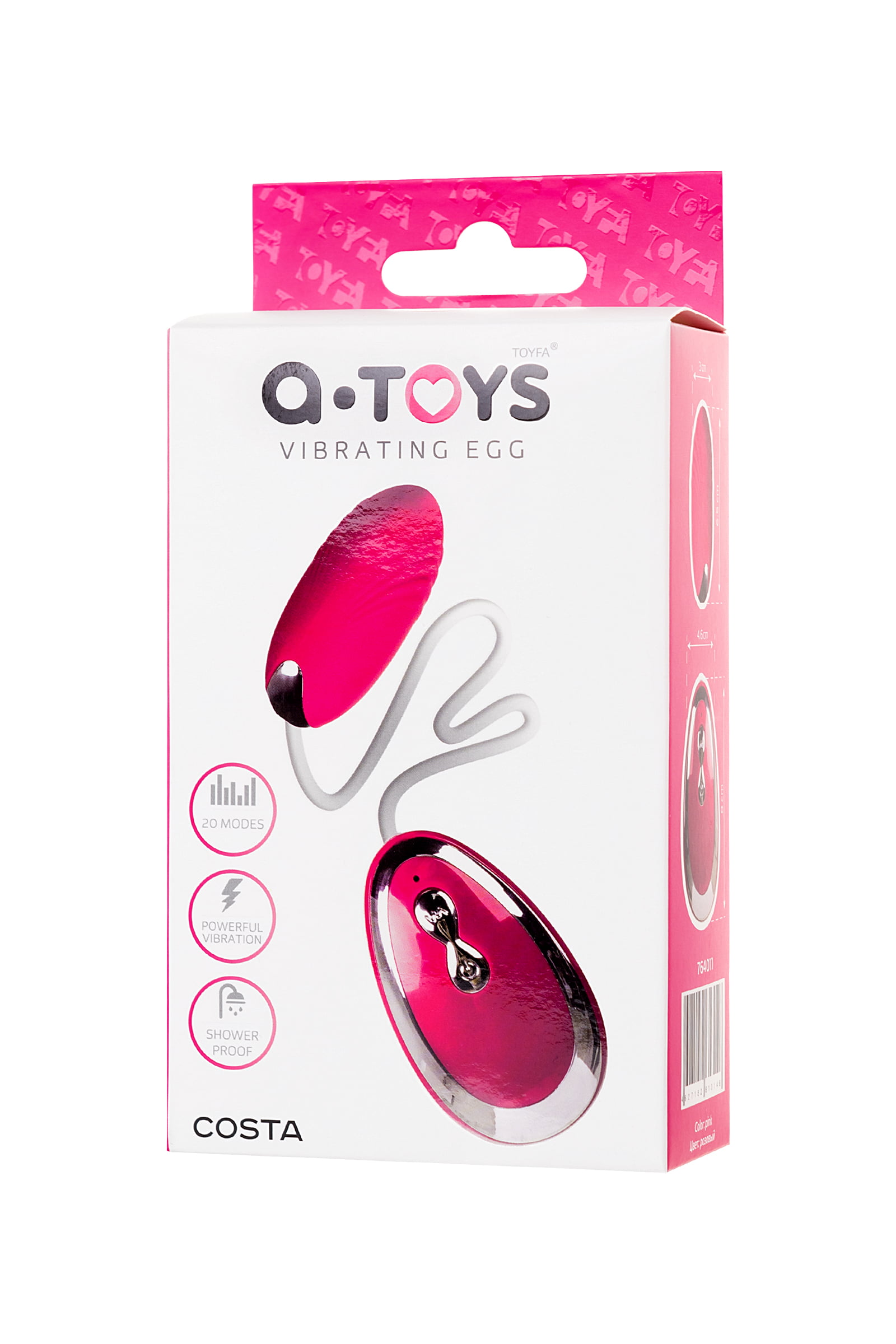 A-Toys by TOYFA Costa Mini Vibratörü, silikon, pembe, 6,5 cm - Görsel 8