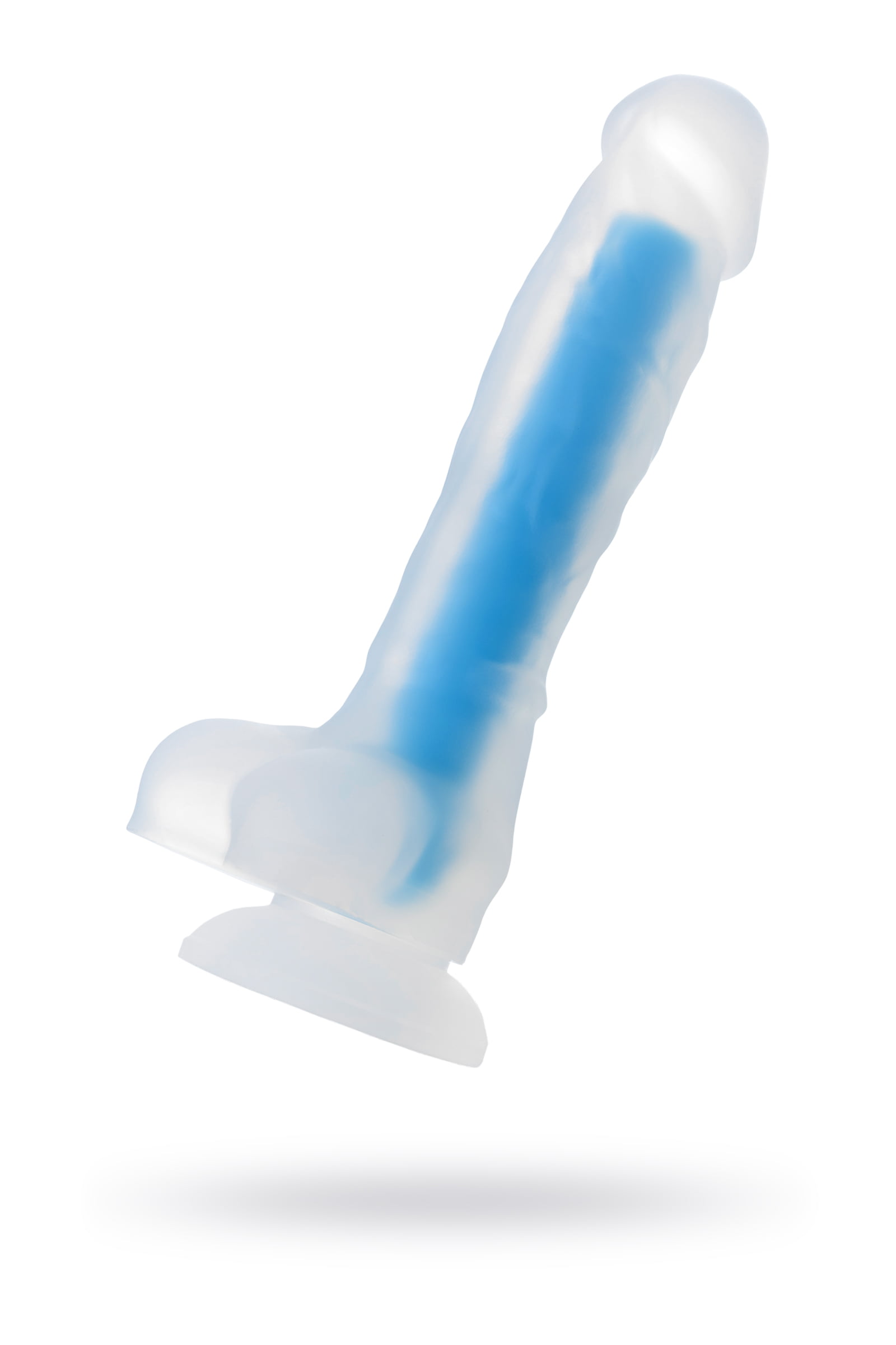 Beyond by Toyfa Bruce Glow Gece Parlayan Dildo, Silikon, Şeffaf, 22 cm