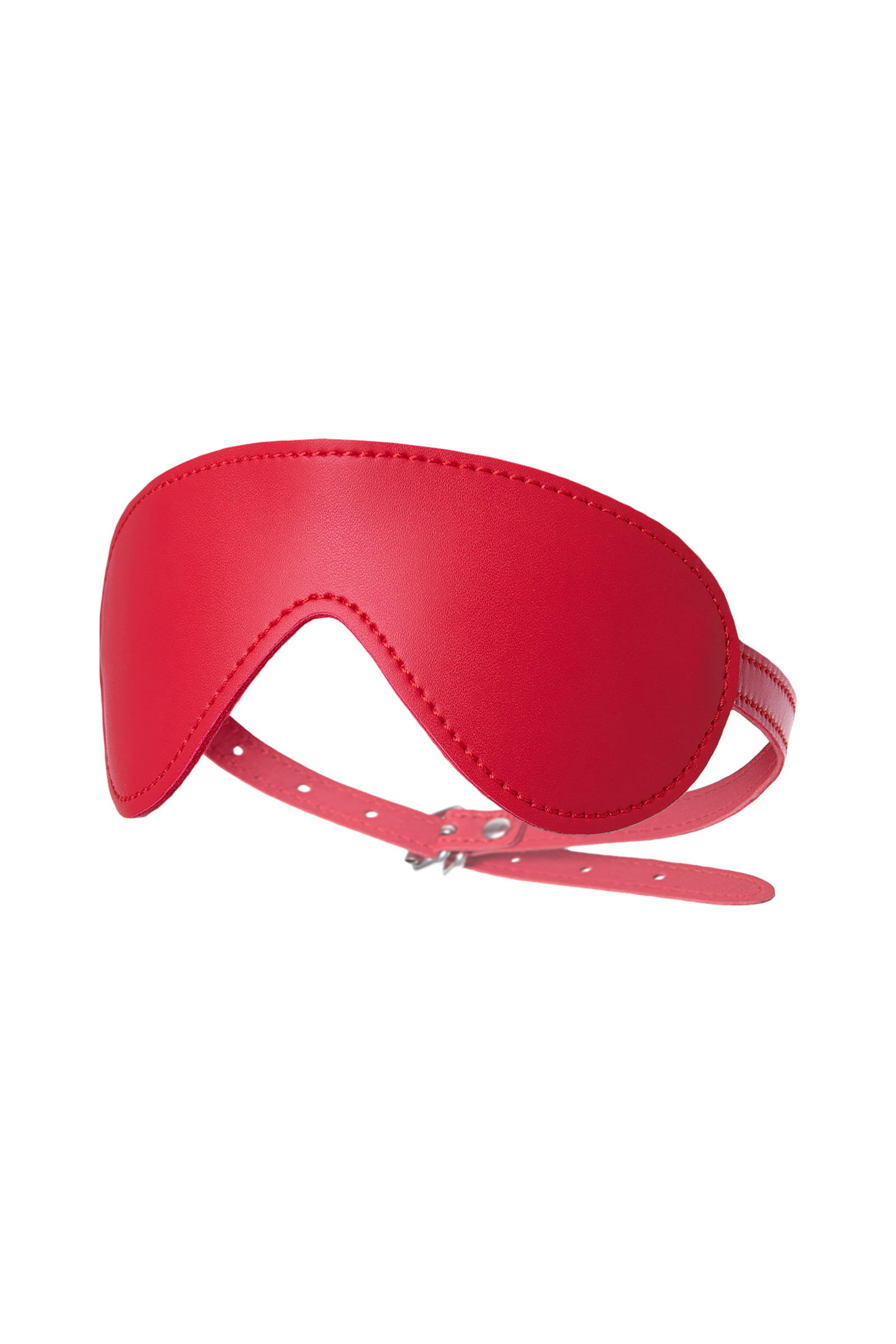 Anonymo BDSM Maske, PU deri, kırmızı, 65 cm - Görsel 5