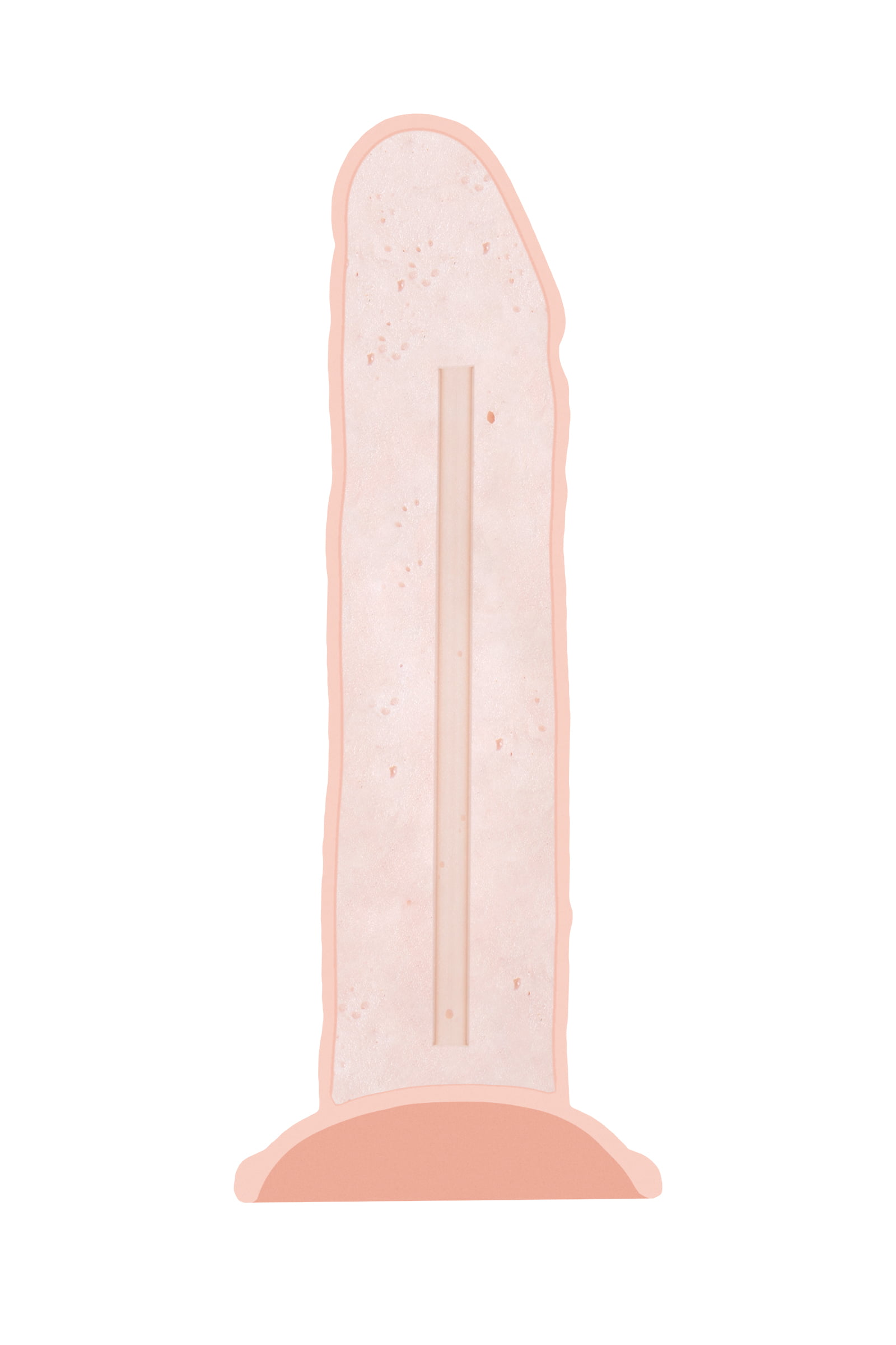 RealStick Silicone Jared L yapay penis, Silekspan, çıplak, 18 cm - Görsel 7
