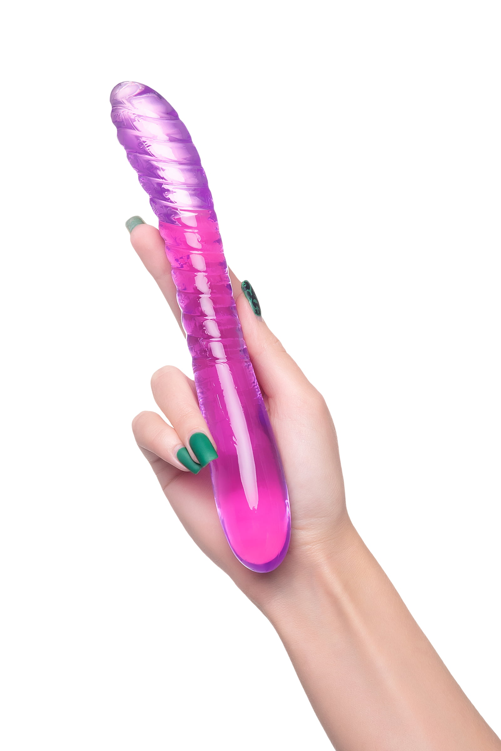 A-Toys by TOYFA Çift Taraflı Jel Dildo Frica, TPE, mor, 23 cm - Görsel 5
