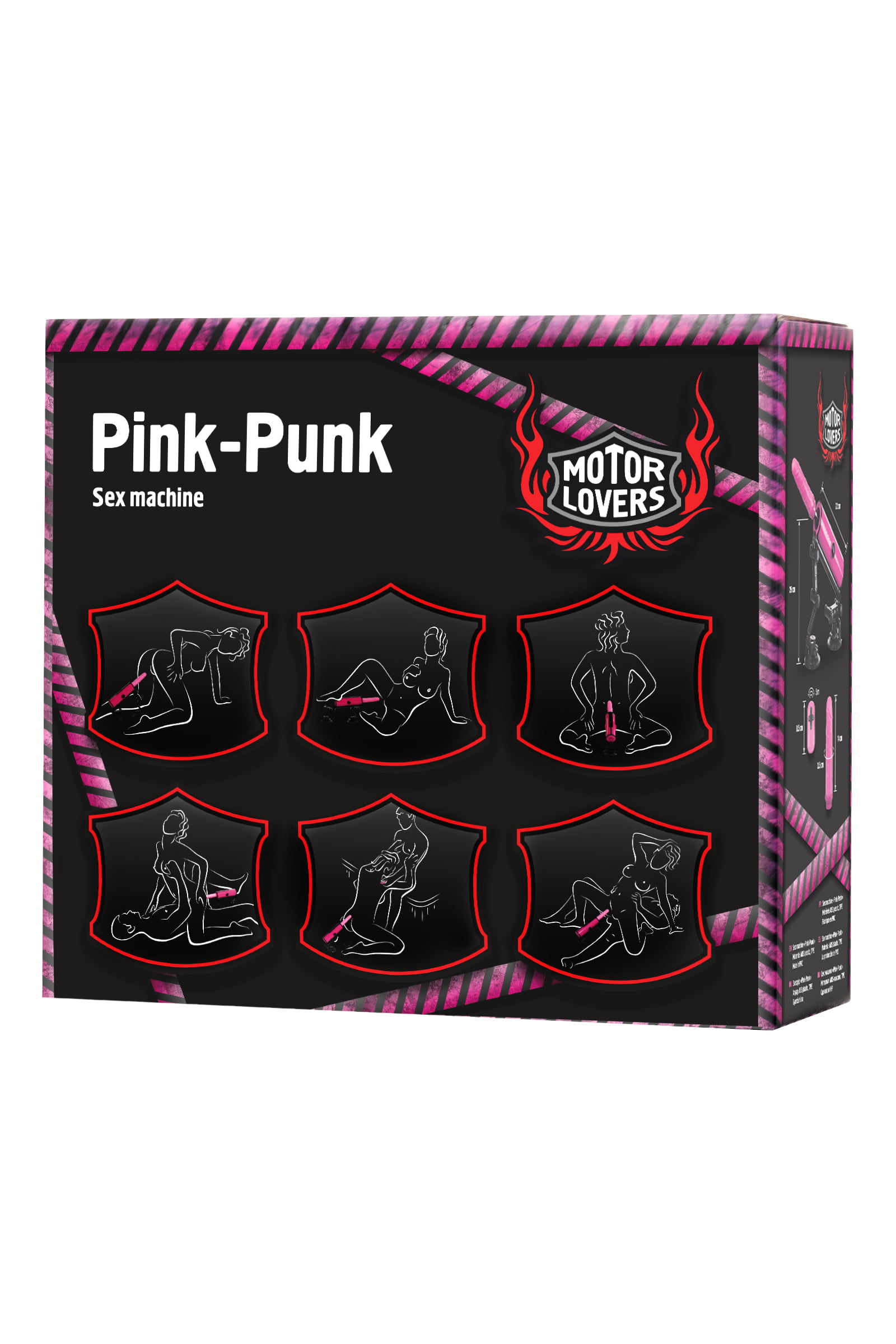 MotorLovers Pink-Punk Seks Makinesi, ABS, Pembe, 36 cm - Görsel 10