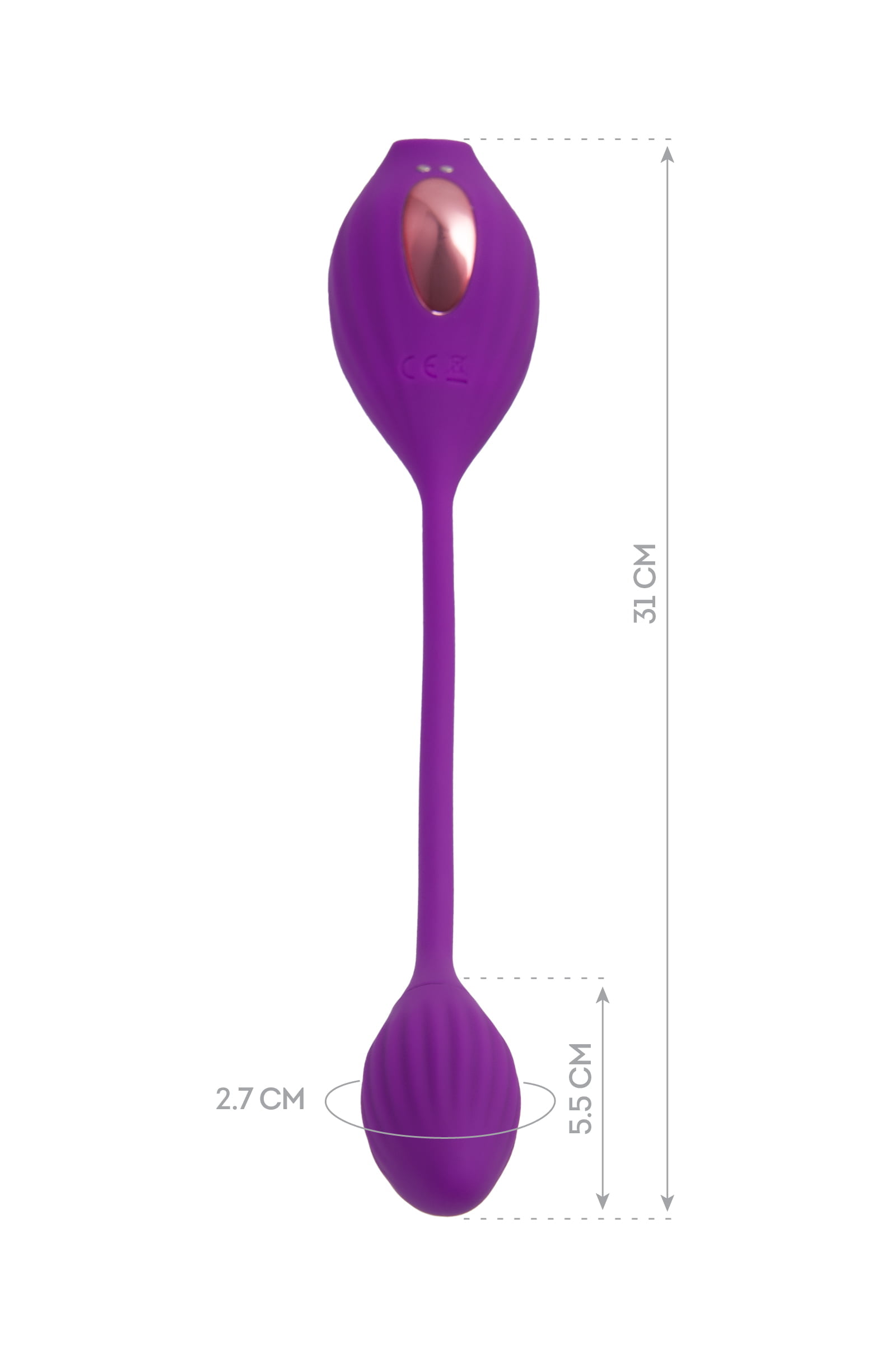JOS Ginny Vakum Klitoral Vibrator, Silikon, Mor, 31 cm - Görsel 10