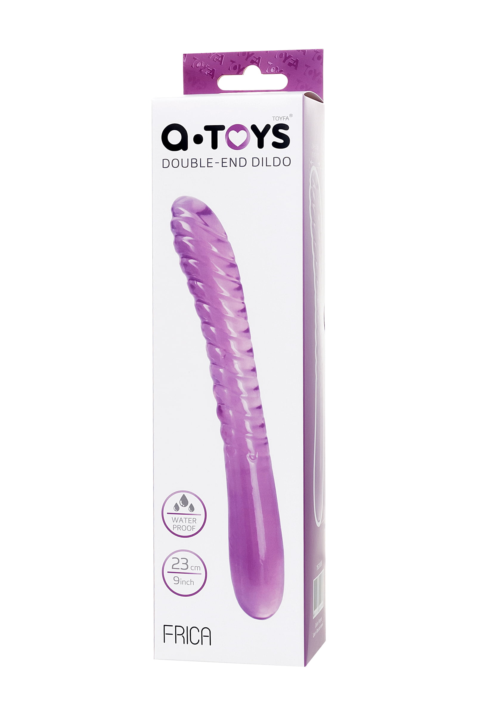 A-Toys by TOYFA Çift Taraflı Jel Dildo Frica, TPE, mor, 23 cm - Görsel 6