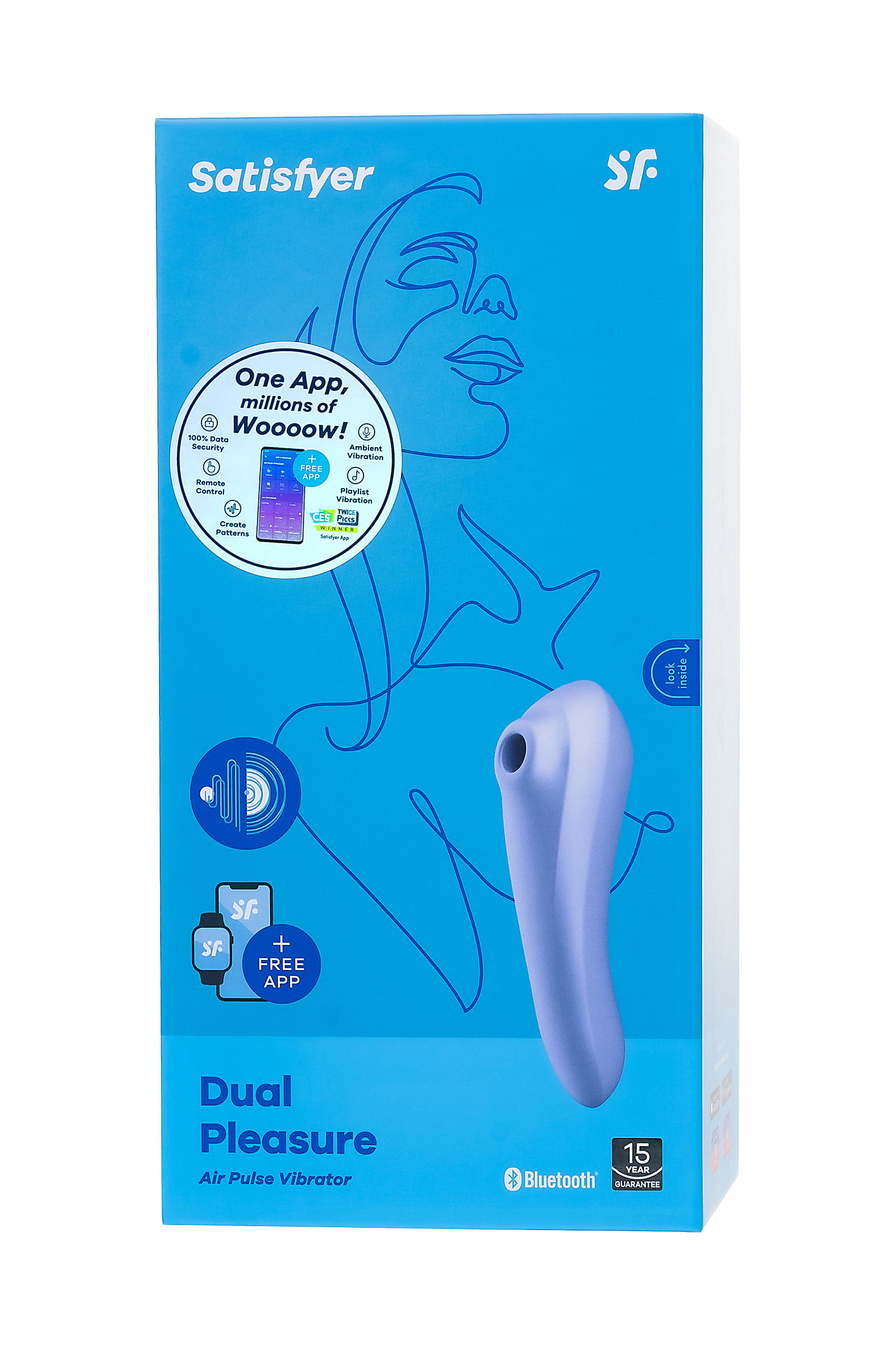 Satisfyer Dual Pleasure Vakum Dalgası Klitoral Vibratör, silikon, mor, 17.9 cm - Görsel 9