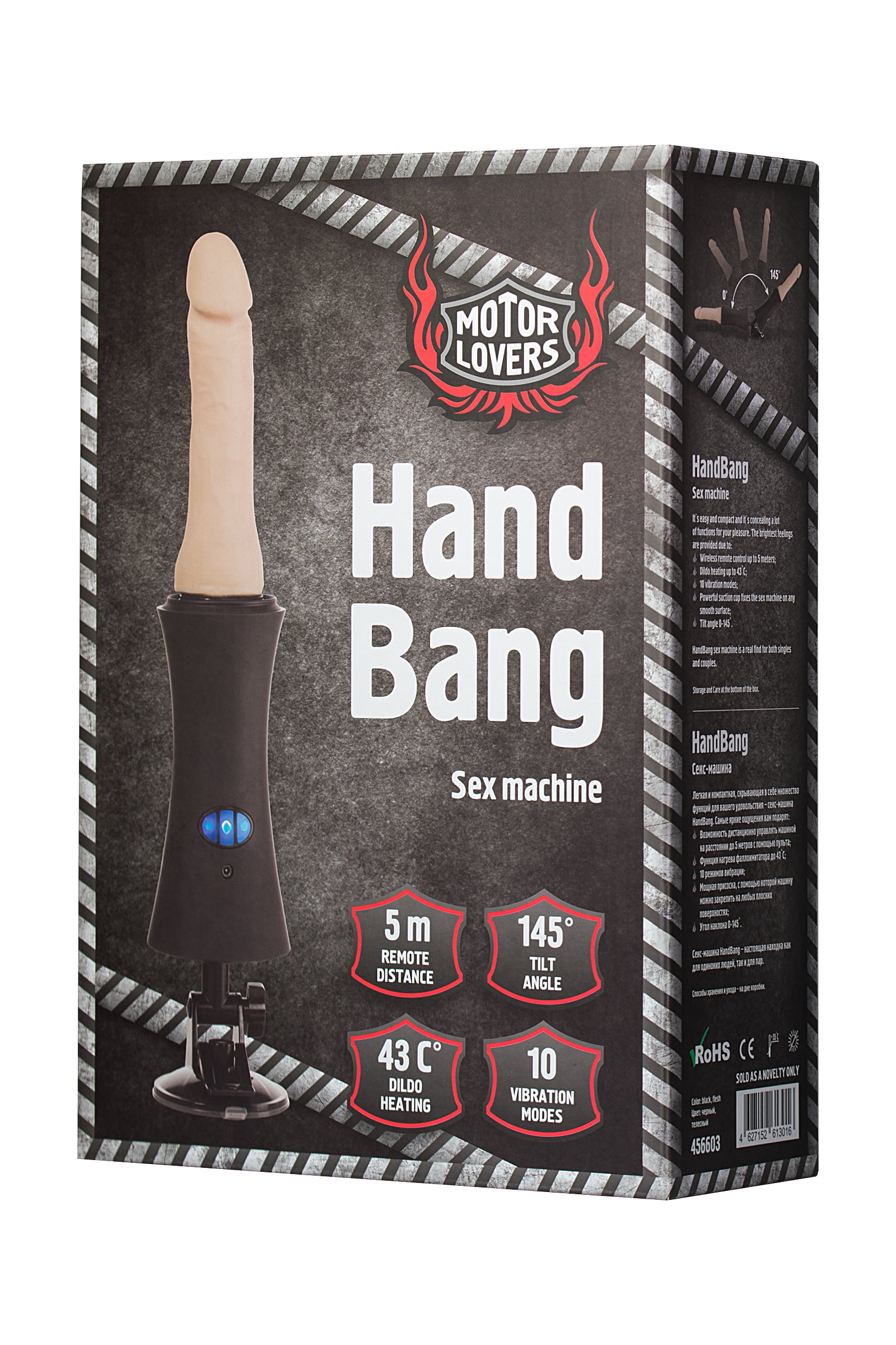 MotorLovers Seks Makinesi HandBang, ABS, siyah, 44 cm - Görsel 6