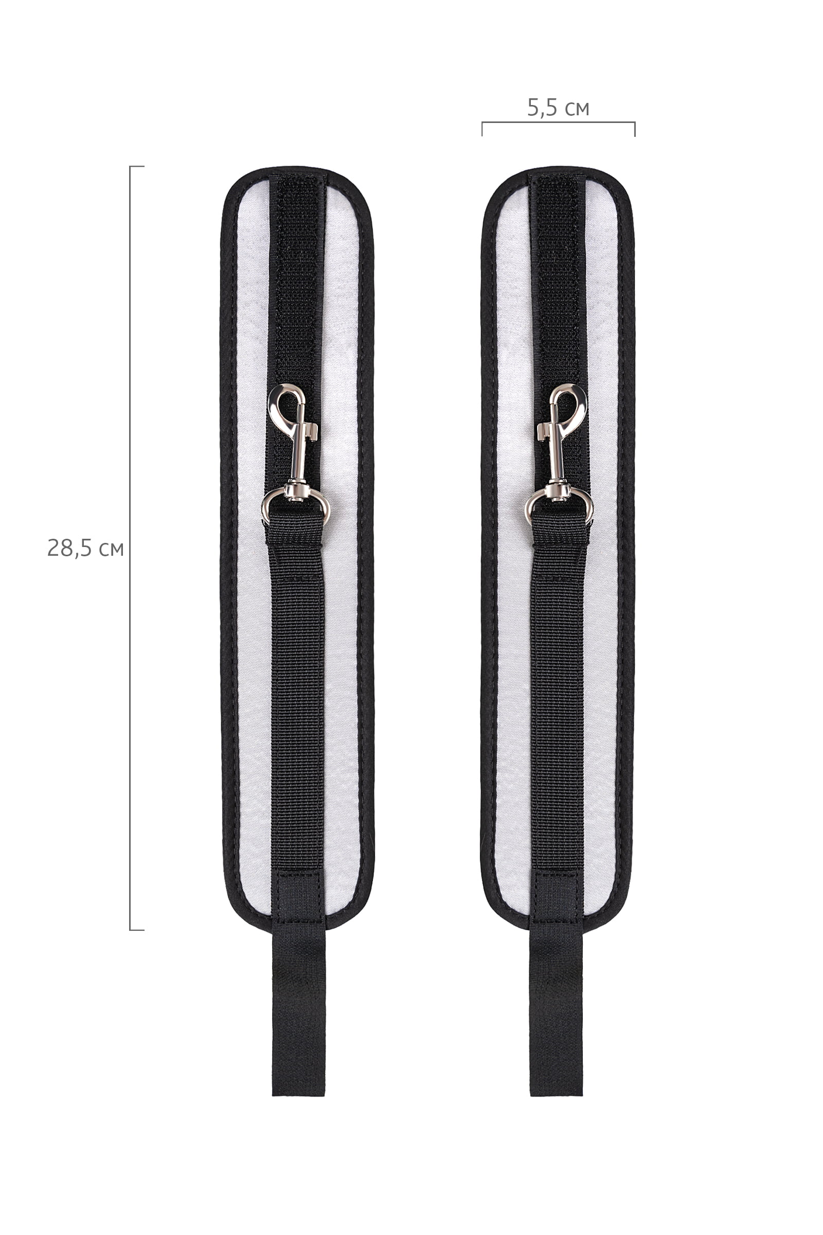 Anonymo BDSM Ayak Kelepçe, Saten, gümüş, 28,5 cm - Görsel 9