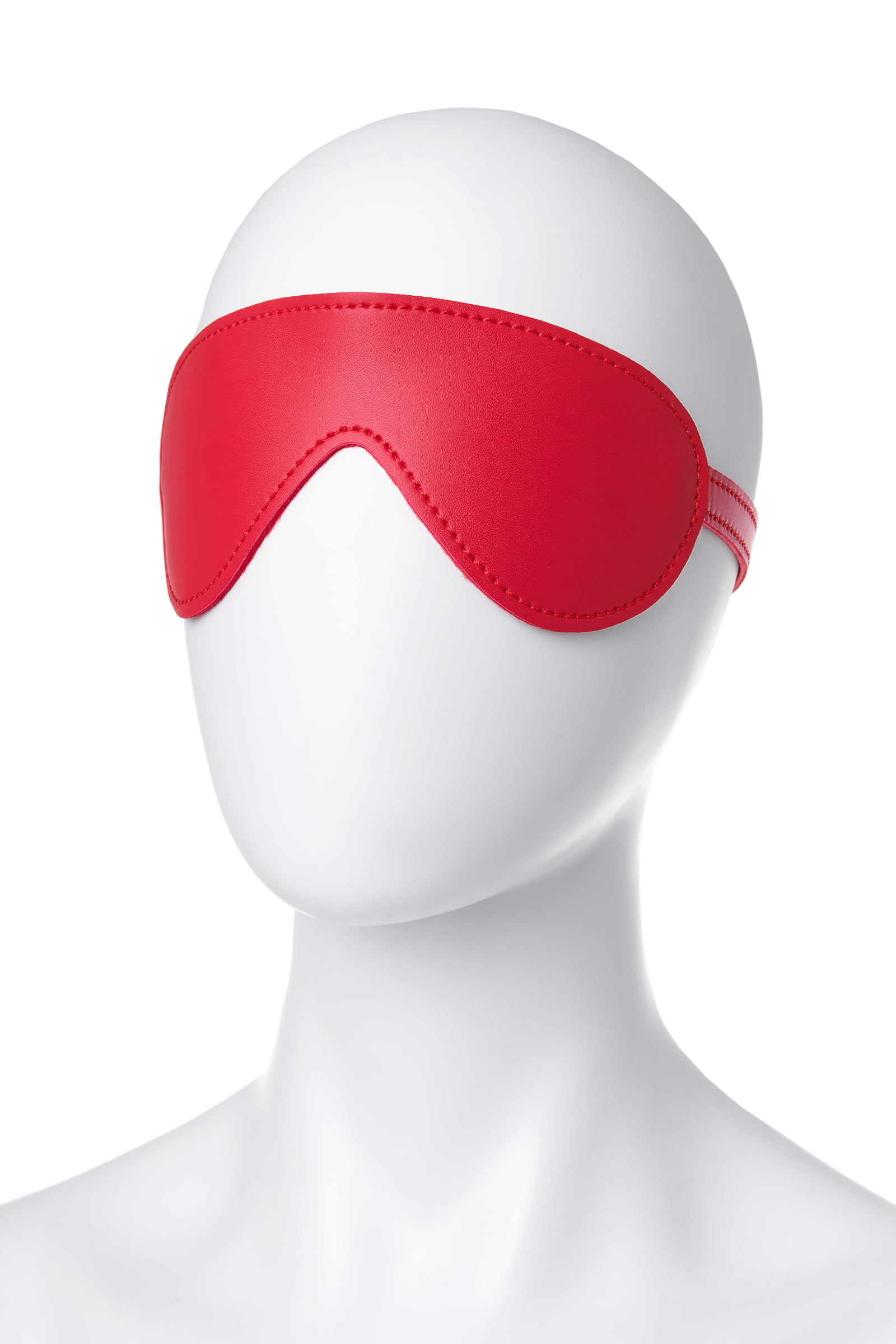Anonymo BDSM Maske, PU deri, kırmızı, 65 cm - Görsel 9