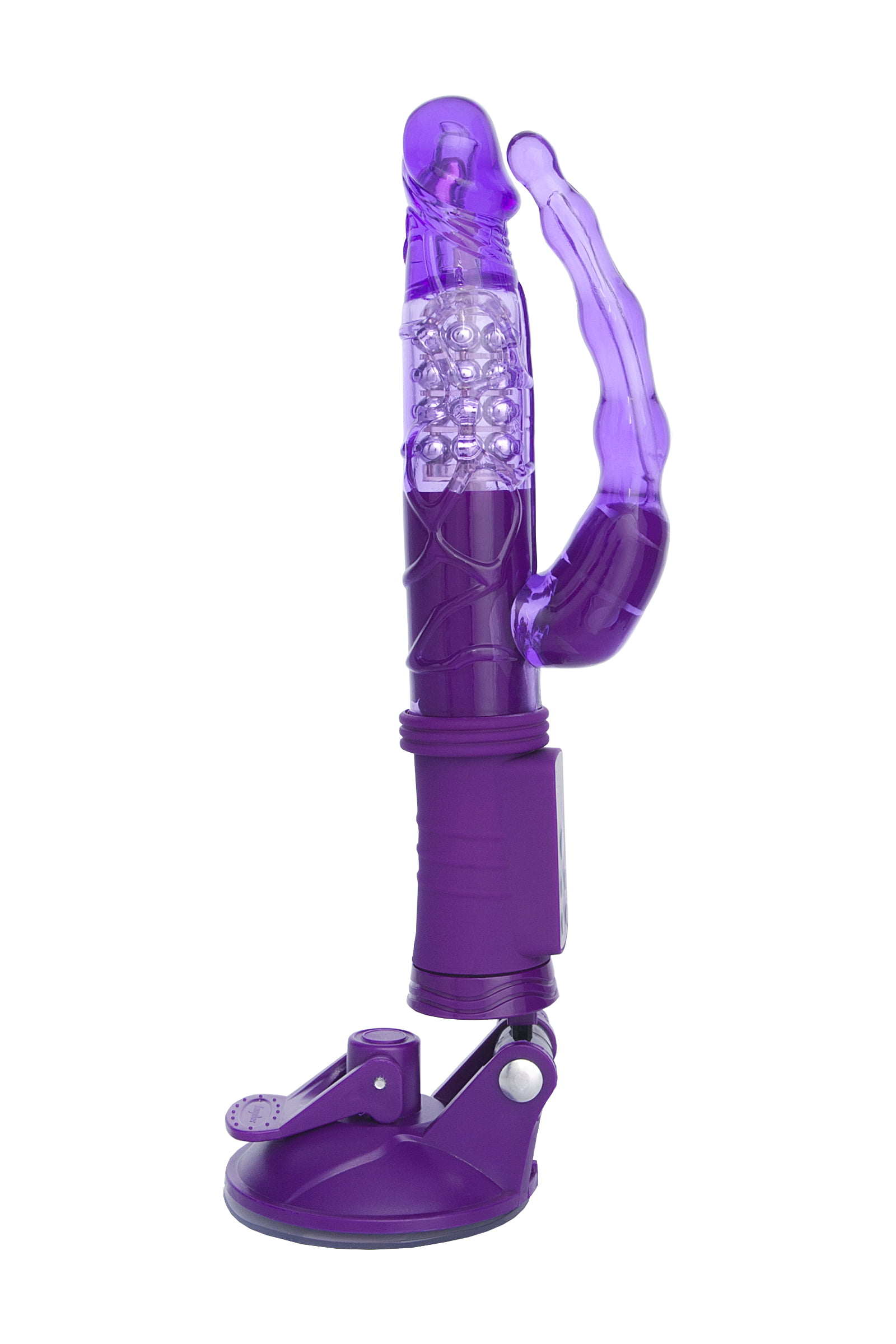 A-Toys by TOYFA Anal-Vajinal Vantuzlu Vibratör, mor, 22 cm - Görsel 2