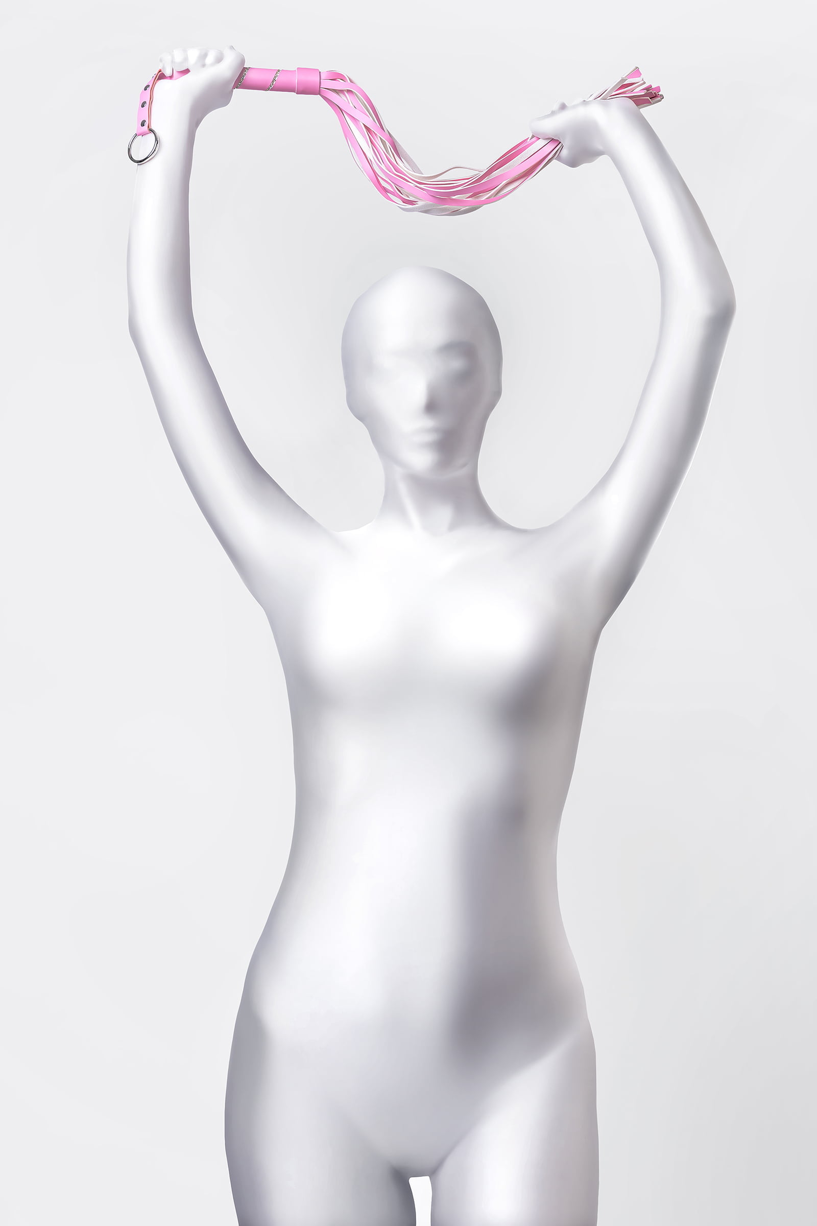 Anonymo Deri Kırbaç #0006, PU deri, pembe, 64 cm - Görsel 3