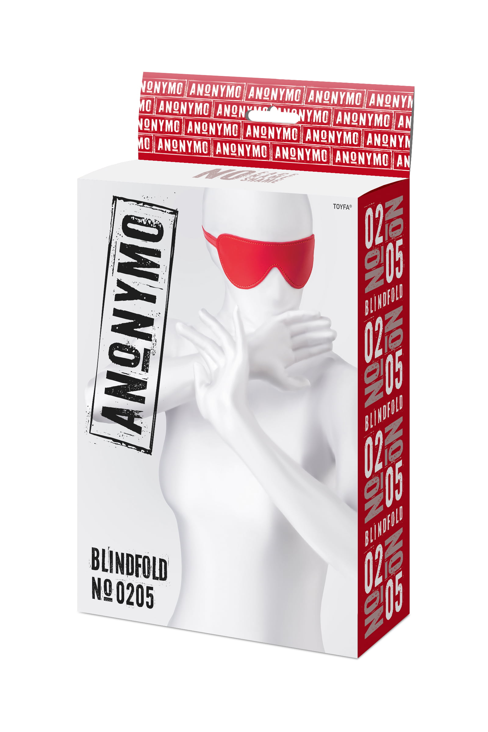 Anonymo BDSM Maske, PU deri, kırmızı, 65 cm - Görsel 10