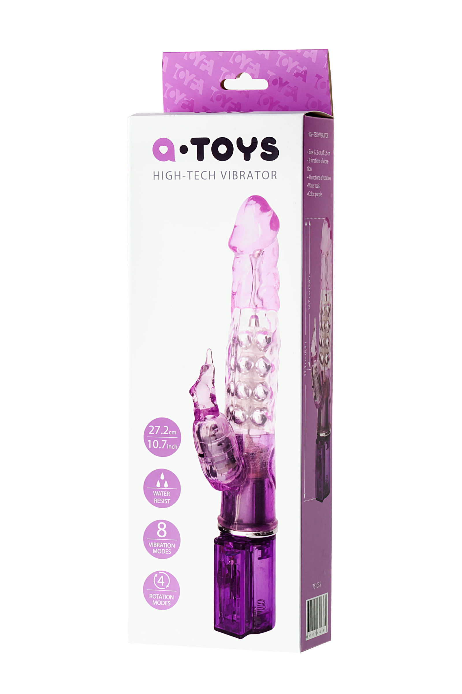A-Toys by TOYFA High-Tech Klitoral Uyarıcı Vibratör, TPE, mor, 26,5 cm - Görsel 7