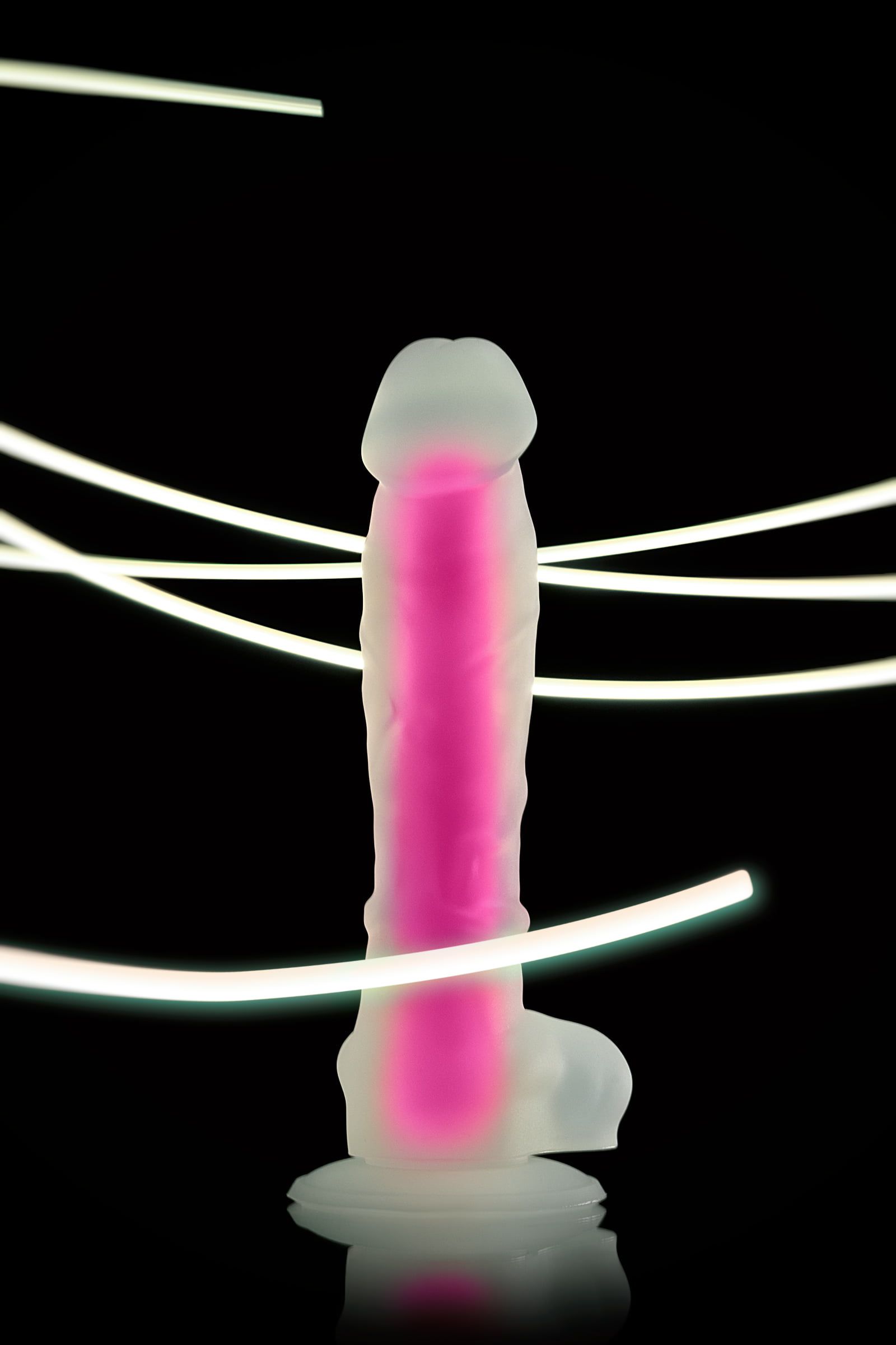 Beyond by Toyfa Peter Glow Gece Parlayan Dildo, Silikon, Şeffaf, 22 cm - Görsel 10
