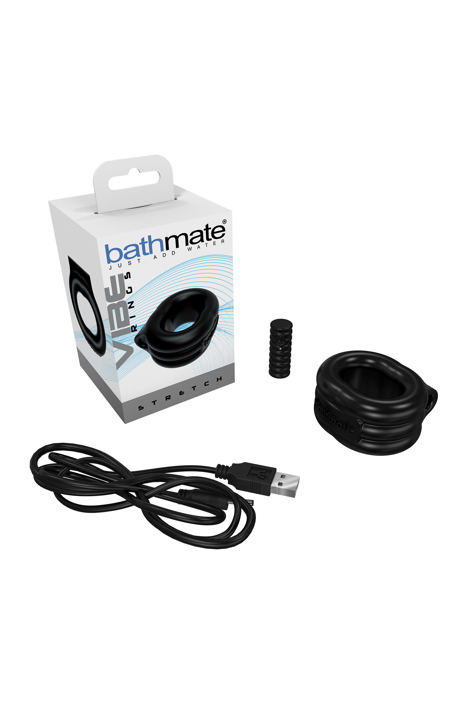 Bathmate Penis üzerindeki titreşim halkası Stretch, elastomex, siyah, Ø5 cm - Görsel 6