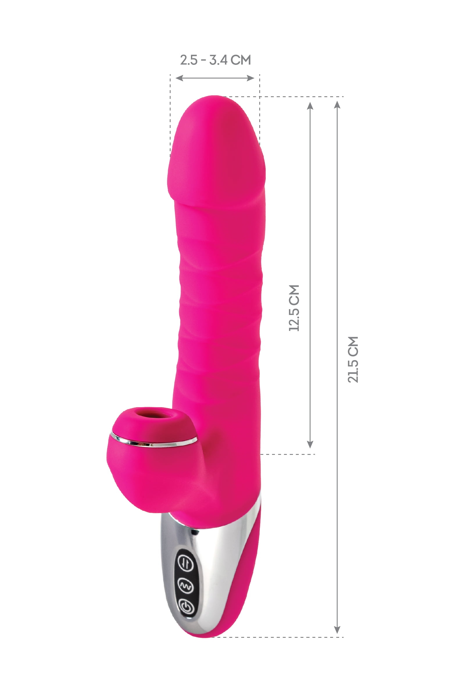 JOS TO-FROLLY Vakum Dalgası Vibratörü, Silikon, Pembe, 21,5 cm - Görsel 5