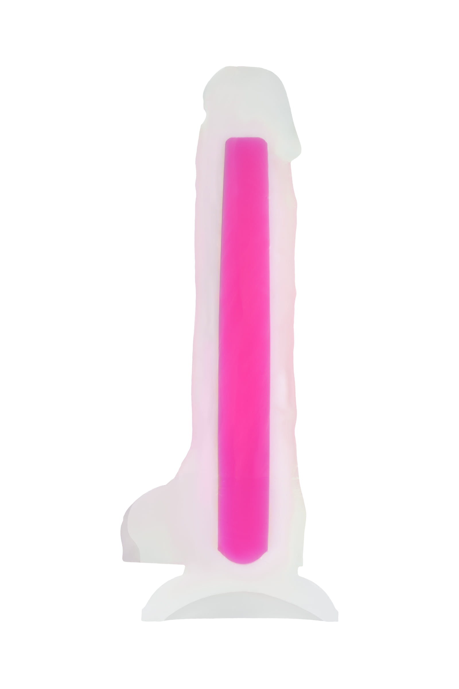 Beyond by Toyfa Tony Glow Gece Parlayan Dildo, Silikon,Şeffaf , 20 cm - Görsel 2