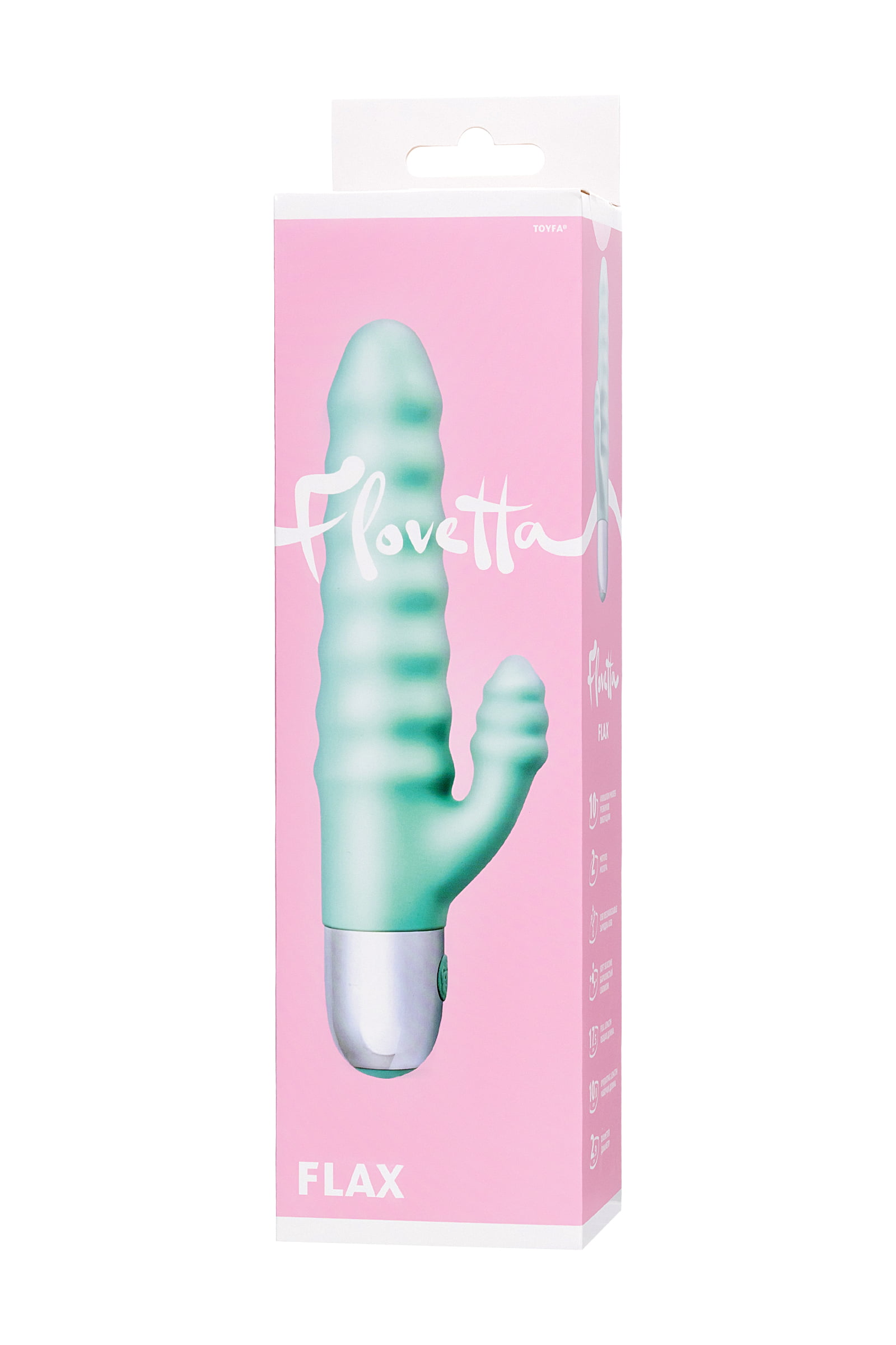 Flovetta by Toyfa Flax Klitoral Stimülasyonlu Vibratörü, silikon, cam göbeği, 17,5 cm - Görsel 8