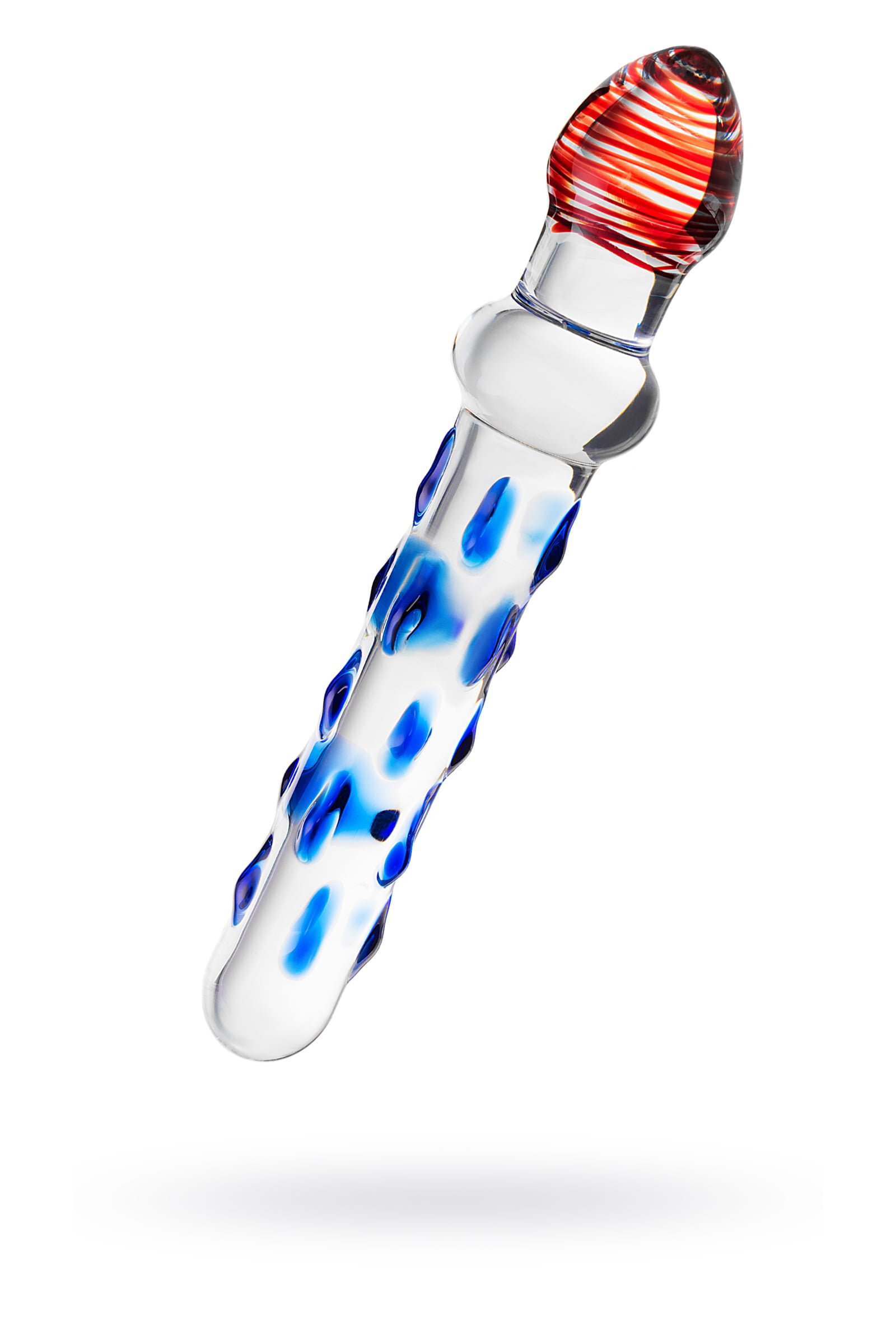 Sexus Glass Çift Taraflı Cam Dildo, Şeffaf, 20 cm