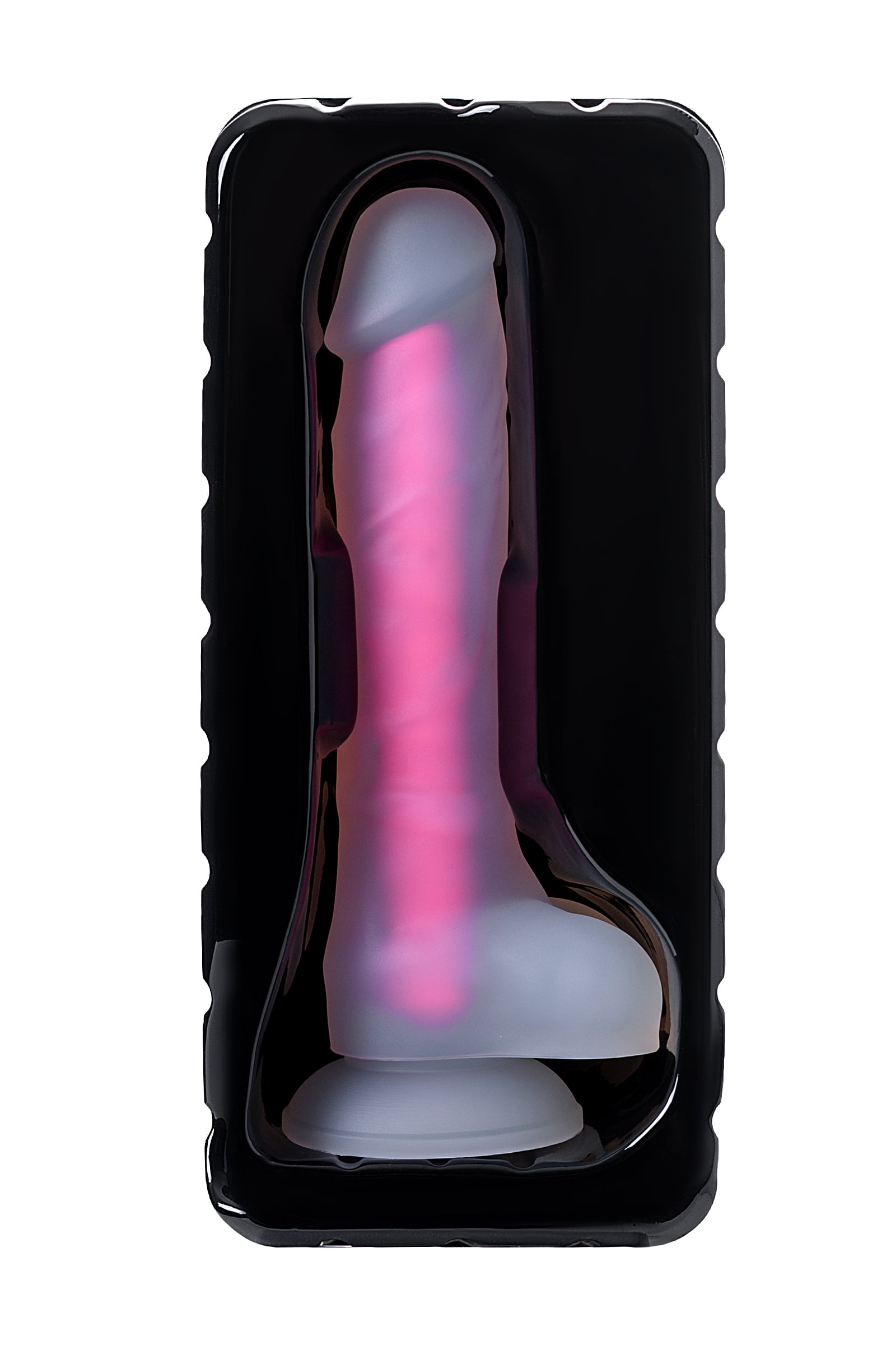 Beyond by Toyfa Tony Glow Gece Parlayan Dildo, Silikon,Şeffaf , 20 cm - Görsel 6